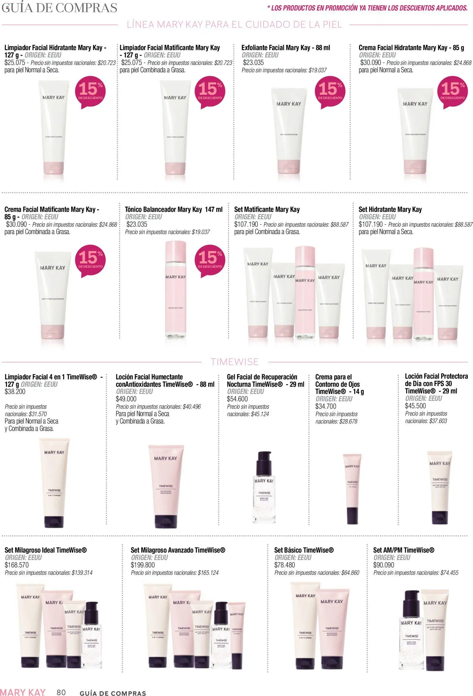 Mary Kay catálogo │ válido desde el 02.01.2026 | Página: 80 | Productos: Contorno de ojos, Exfoliante facial, Loción, Limpiador