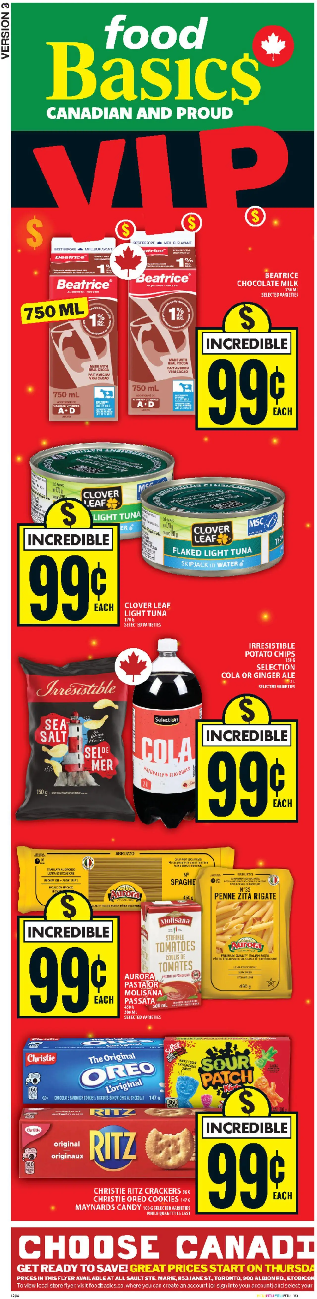 Food Basics flyer valid from 21.08.2025 | Page: 2 | Products: Pasta, Cookies, Milk, Chocolate
