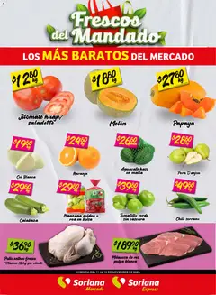Vista previa de Soriana - Frescos del Mandado Mercado: Saltillo y Torreón, nuevo folleto de la tienda, válido en México a partir del 12.11.2025