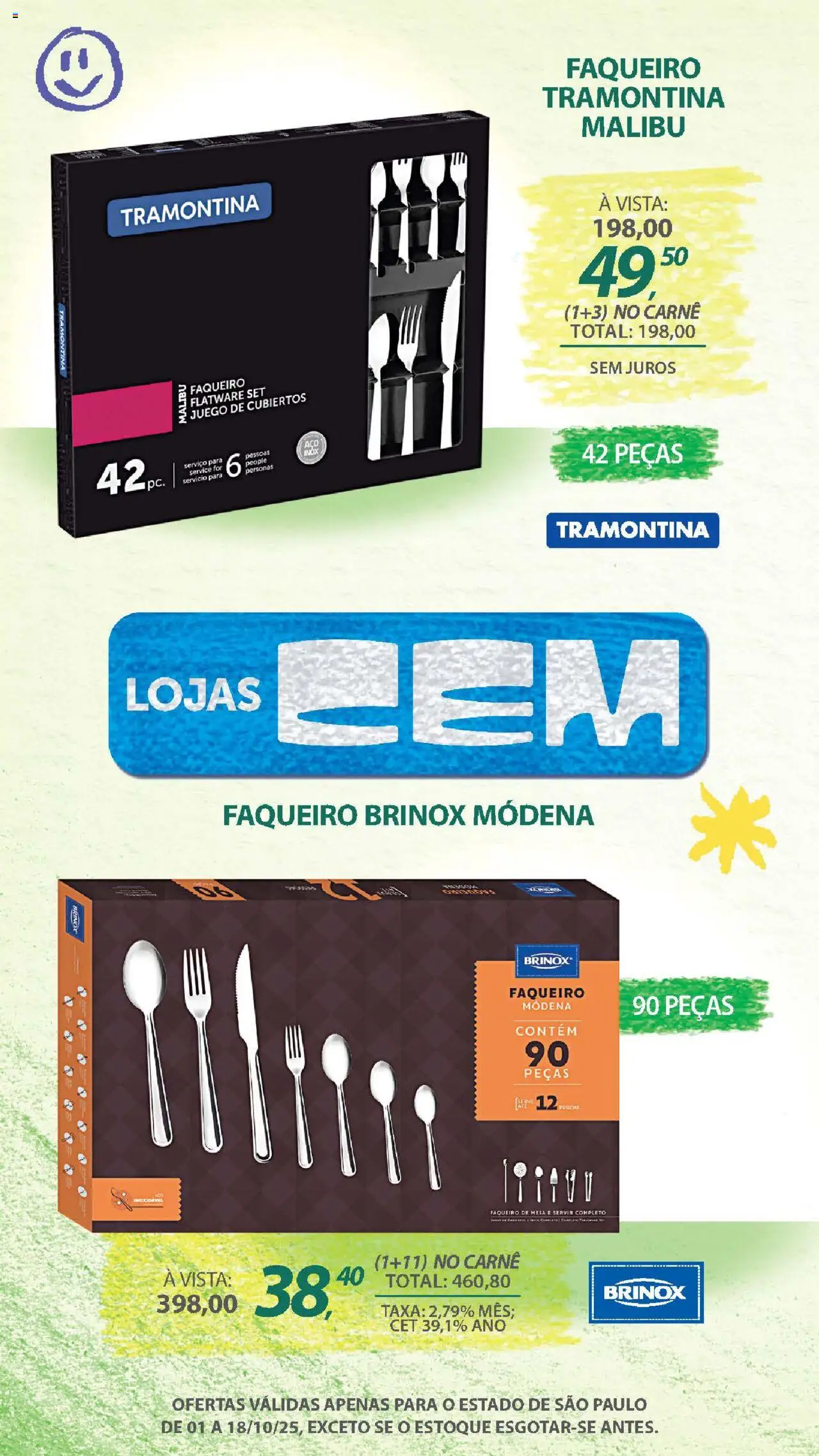 Lojas Cem Folheto - válido de 01.10.2025 | Página: 74 | Produtos: Mesa, Carne