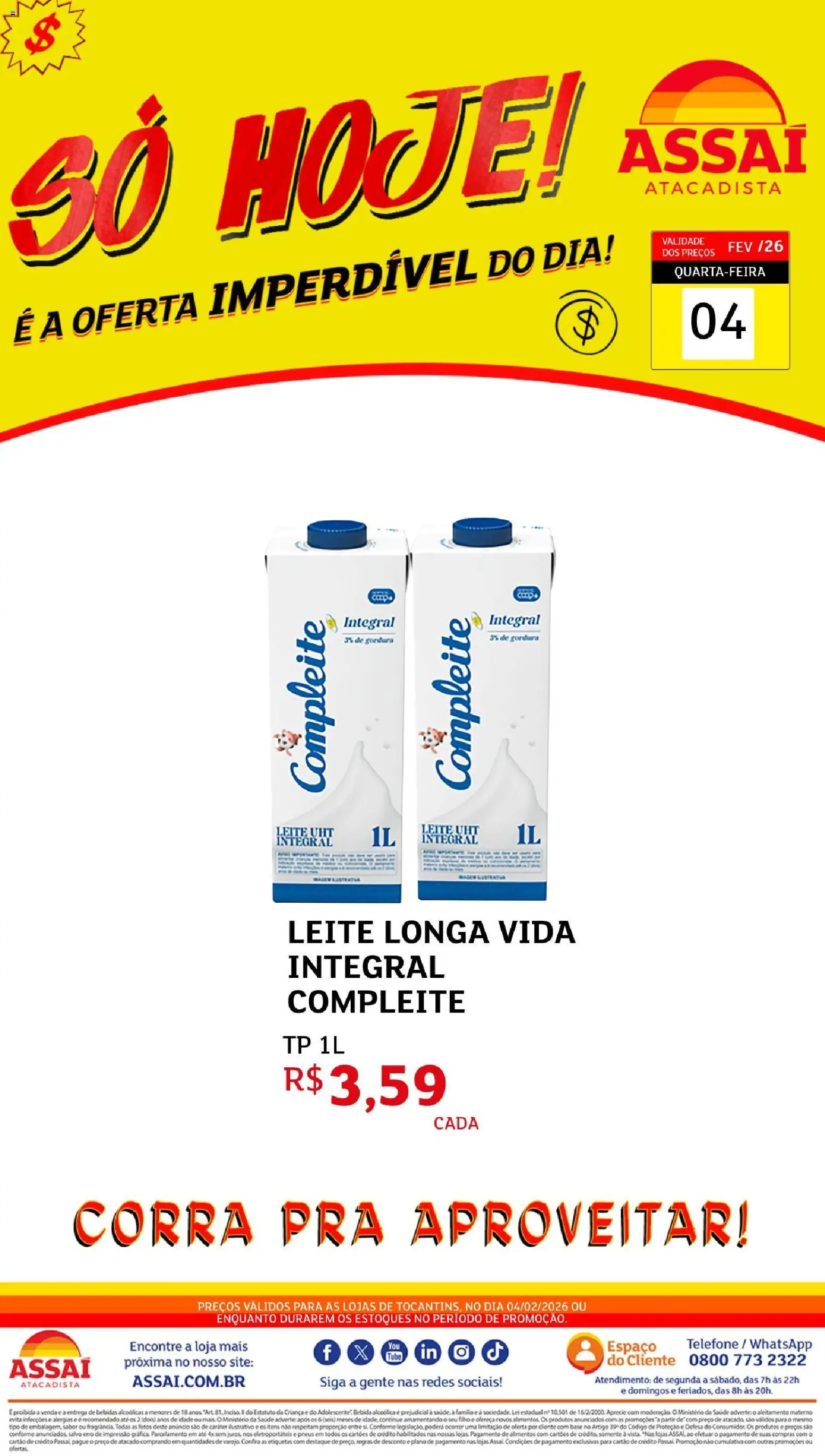 Assaí Atacadista Folheto - válido de 04.02.2026 | Página: 1
