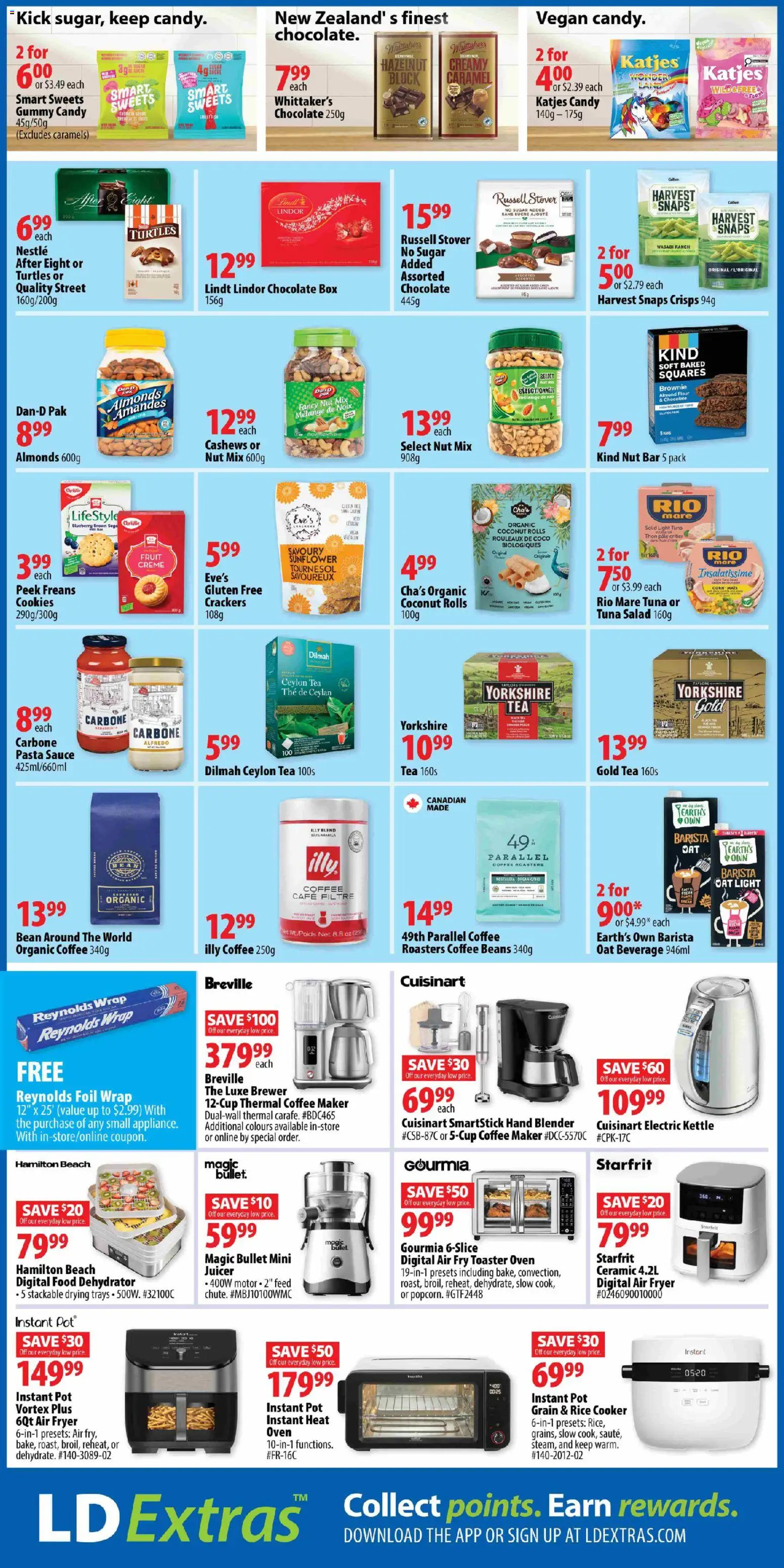 London Drugs flyer valid from 23.10.2025 | Page: 5 | Products: Pasta, Oven, Cooker, Box