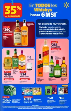 Vista previa de Walmart catálogo En Vinos y Licores hasta 6MSI, nuevo folleto de la tienda, válido en México a partir del 30.10.2025 | Página: 7 | Productos: Almendras, Chocolate, Nuez, Whisky