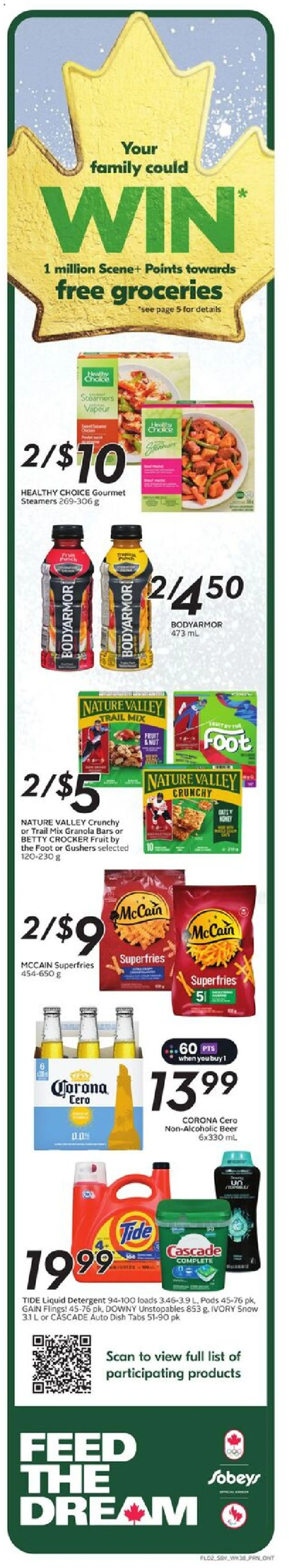 Sobeys flyer valid from 15.01.2026 | Page: 3 | Products: Detergent, Beer