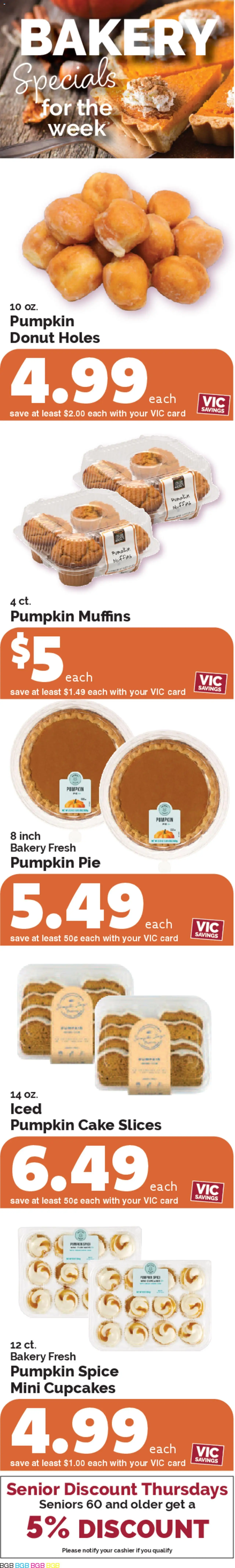 Harris Teeter Weekly Ad - valid from 08.10.2025 | Page: 3 | Products: Bakery, Pumpkin Pie, Pumpkin