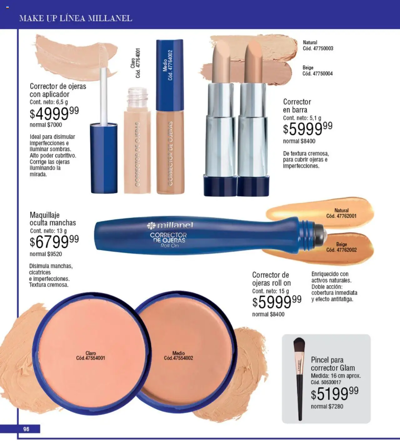 Millanel catálogo │ válido desde el 18.08.2025 | Página: 96 | Productos: Maquillaje, Pincel, Corrector de ojeras