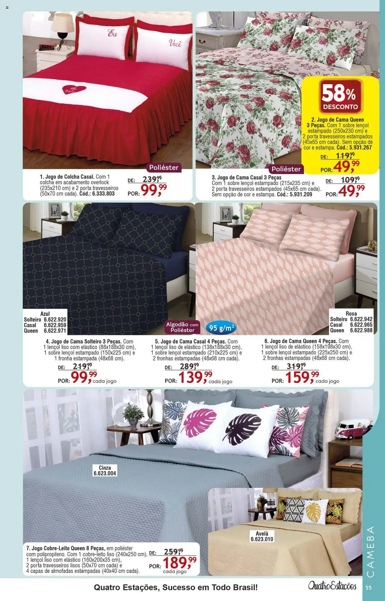 Quatro Estações Folheto - válido de 01.08.2025 | Página: 51 | Produtos: Jogo de cama, Cama, Fronha, Avelã