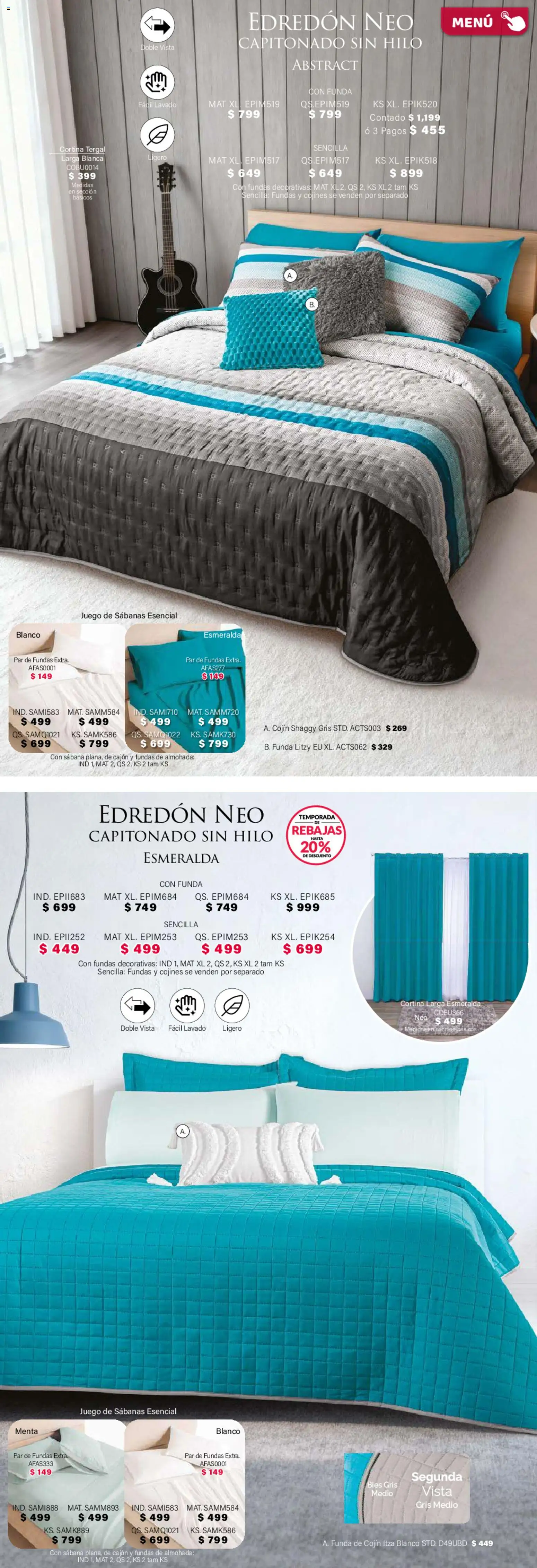 Nuevas ofertas de Colchas Concord válidas en toda la República Mexicana desde el 01.02.2026. ¡Encuentra las mejores ofertas en Colchas Concord catálogo! | Página: 31 | Productos: Juego, Funda, Almohada, Sabanas