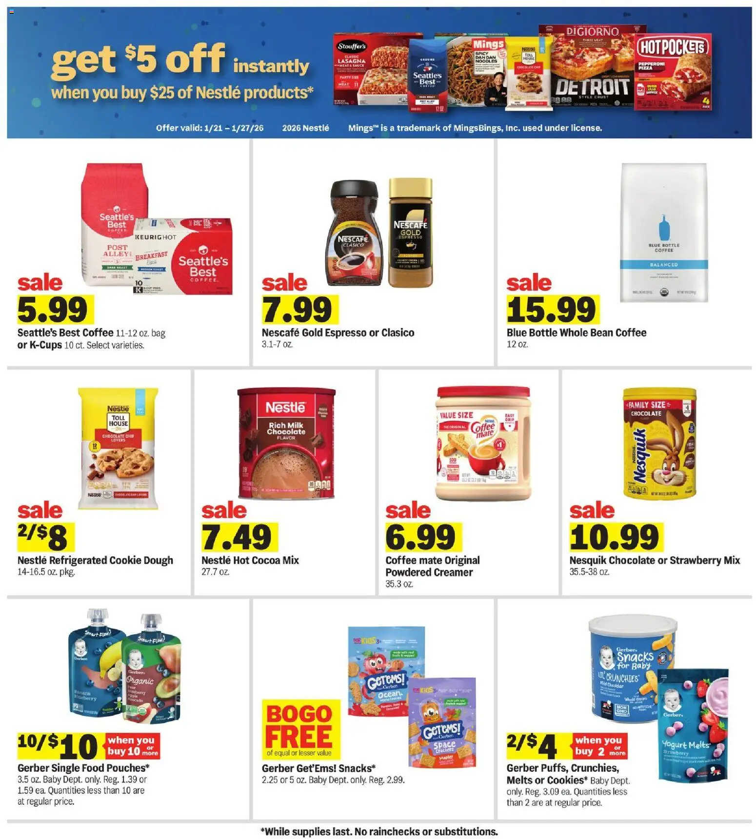 Meijer Weekly Ad - valid from 21.01.2026 | Page: 28 | Products: Milk, Avocado, Sauce, Bag