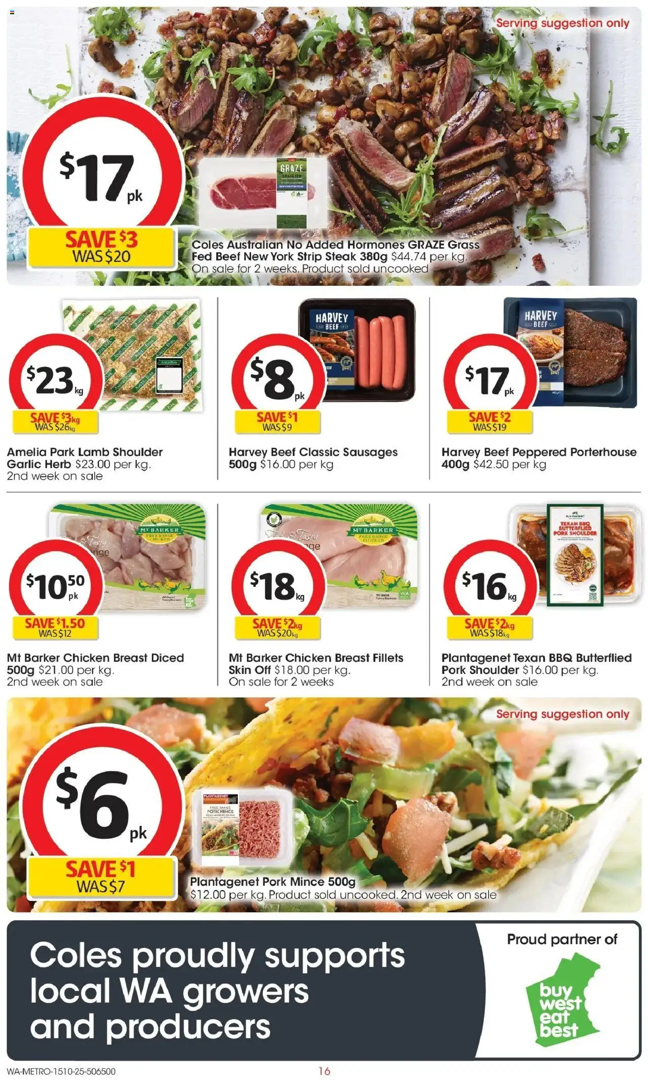 Coles catalogue - valid from 15.10.2025 | Page: 16 | Products: Grass, Herb, Pork, Lamb