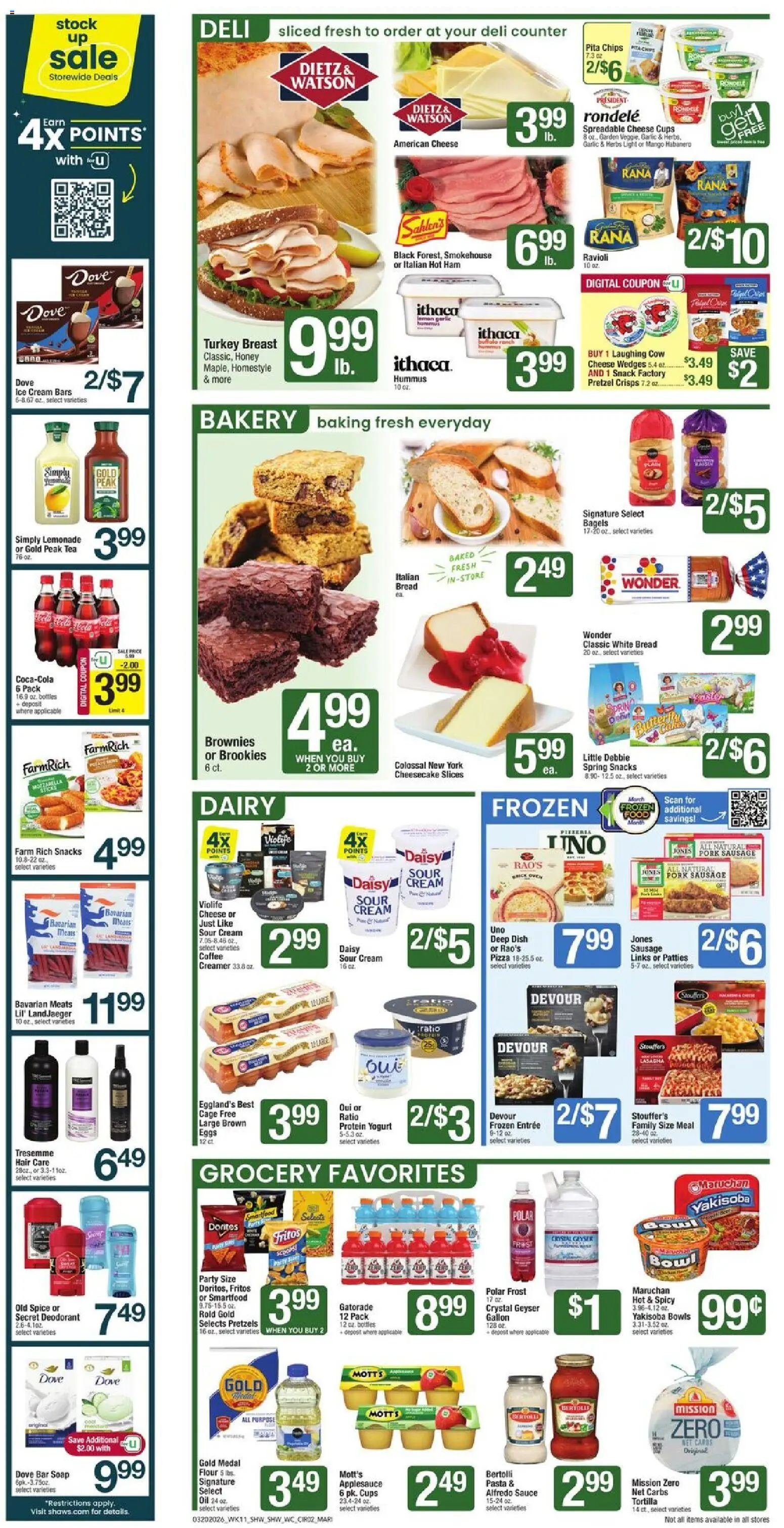 Shaw's Weekly Ad - RI - valid from 20.03.2026 | Page: 2 | Products: Deodorant, Sour cream, Mango, Garlic