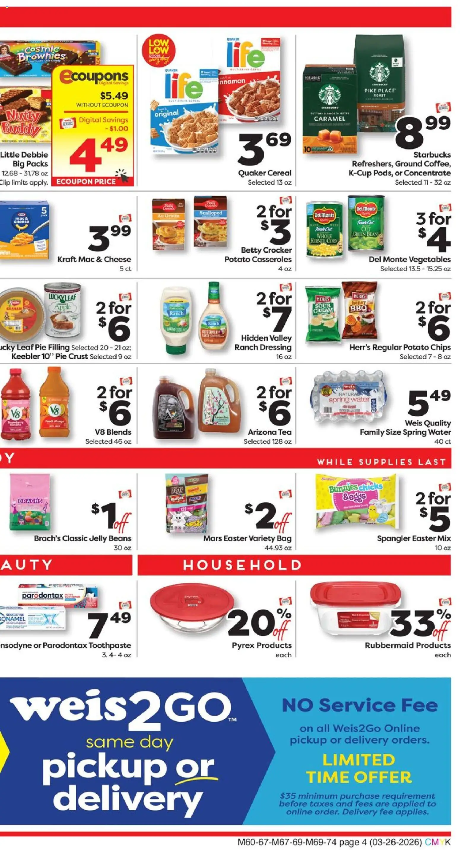 Weis Weekly Circular - DE - valid from 26.03.2026 | Page: 7 | Products: Chips, Cream, Water, Vegetables