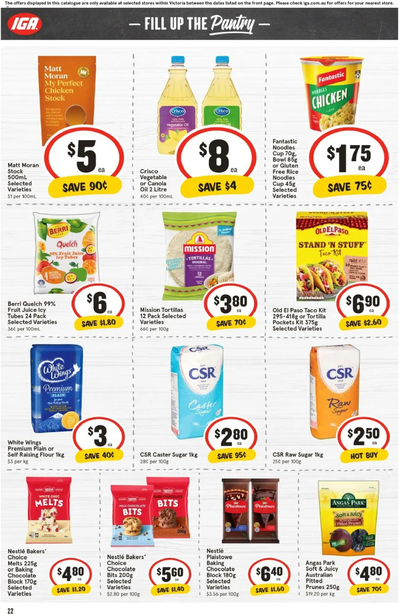 IGA catalogue - valid from 27.08.2025 | Page: 21 | Products: Flour, Chocolate, Tortillas, Wheat