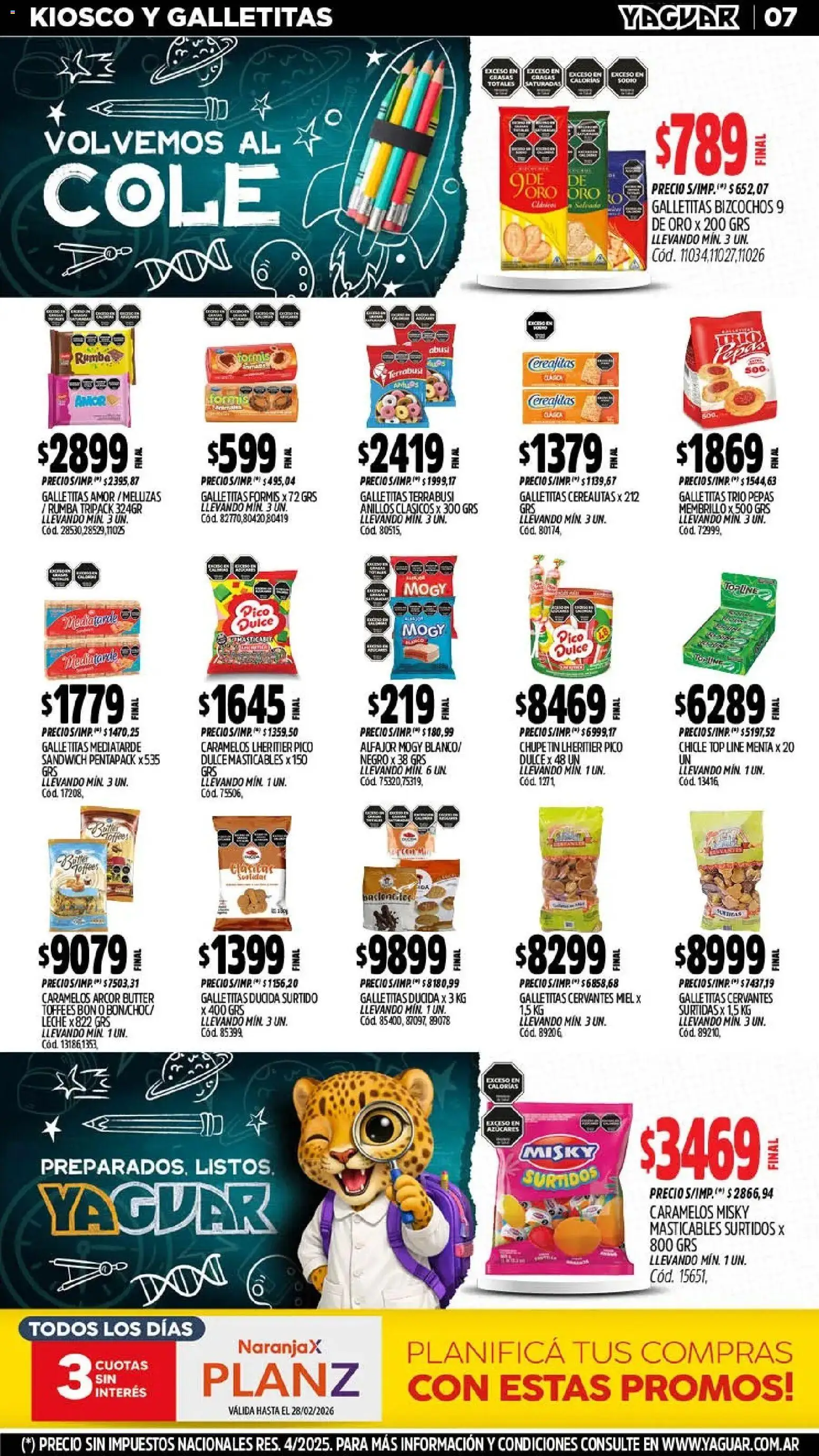 Yaguar - Oferta Semanal Mendoza │ válido desde el 23.02.2026 | Página: 6 | Productos: Pico, Leche, Chicle, Alfajor