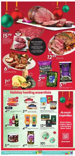 Preview of Sobeys weekly flyer / circulaire from shop Sobeys valid from 11.12.2025 | Page: 5 | Products: Nuts, Cap, Coffee, Pork