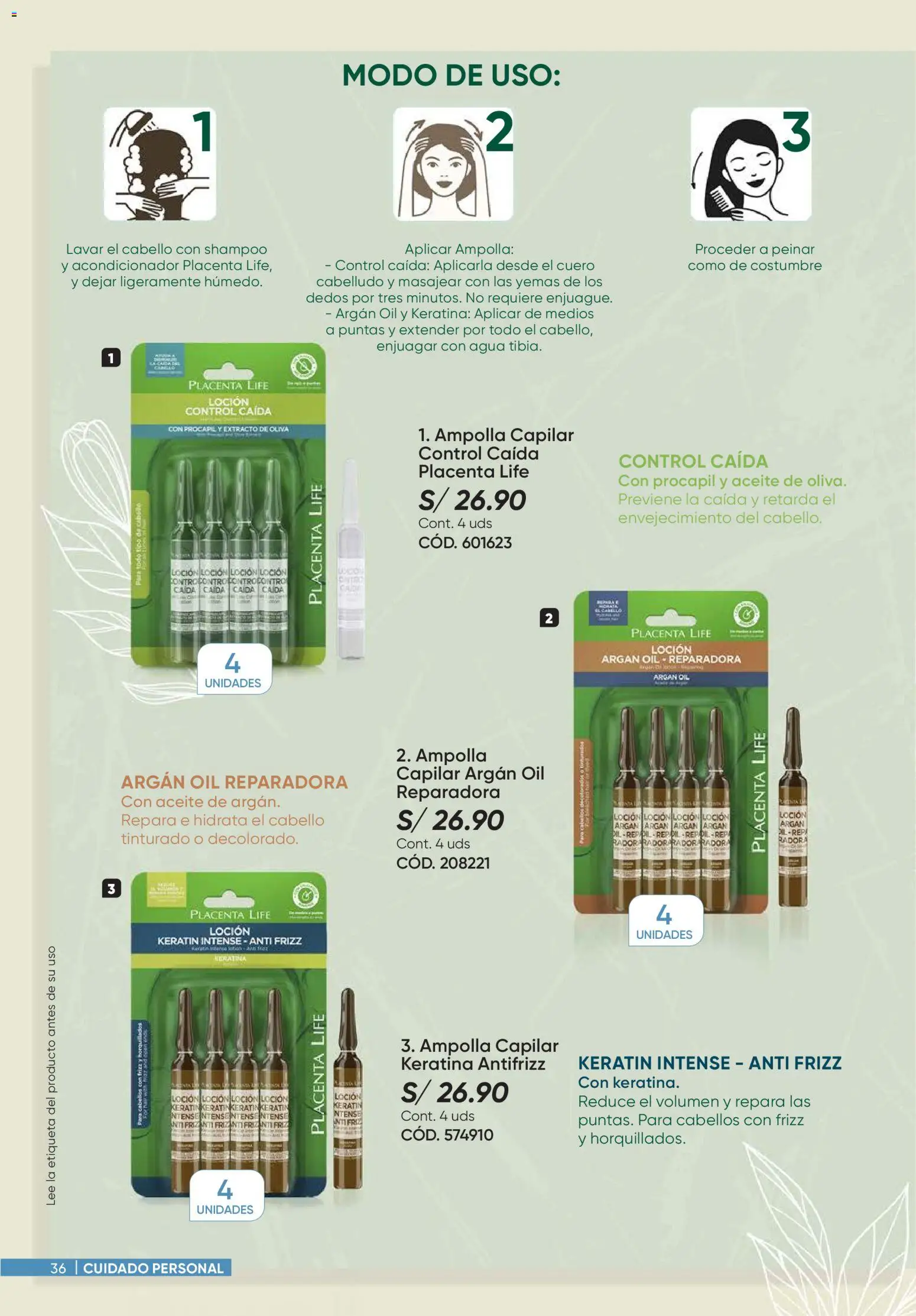 Catálogo Azzorti válido desde 16.02.2026 | Página: 36 | Productos: Shampoo, Acondicionador, Aceite