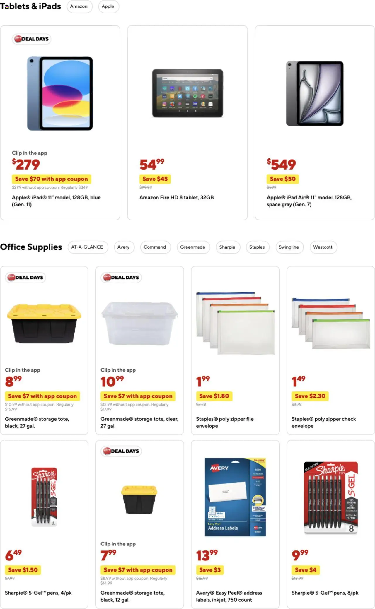 Staples Weekly Ad - valid from 05.10.2025 | Page: 5 | Products: Clip, Ink, Ipad