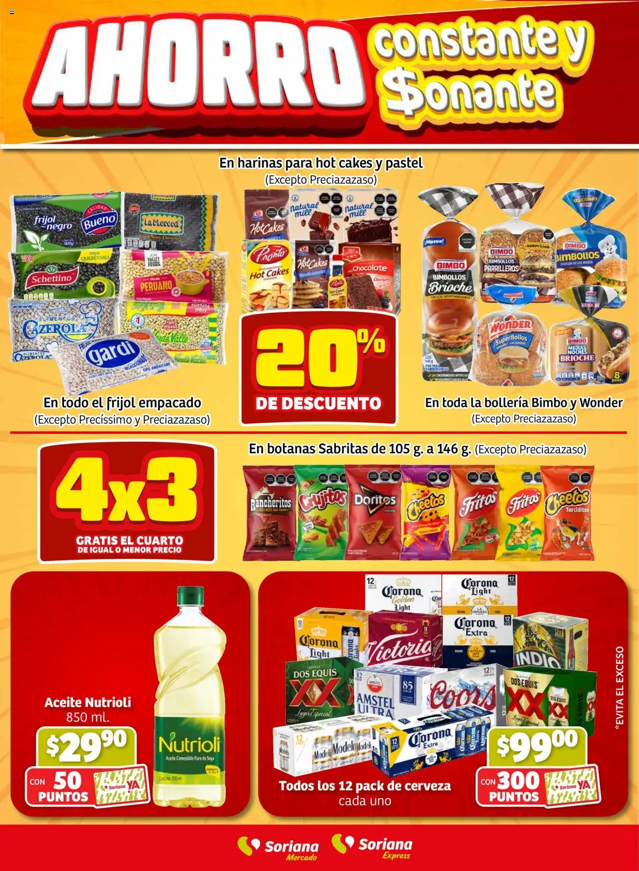 Nuevas ofertas de Soriana válidas en toda la República Mexicana desde el 16.10.2025. ¡Encuentra las mejores ofertas en Soriana - Fin de Semana Mercado: Saltillo! | Página: 2 | Productos: Aceite, Pastel, Chocolate, Cerveza