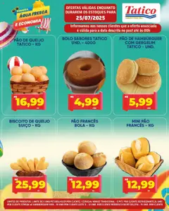 Tatico Folheto - válido de 26.07.2025 | Página: 36 | Produtos: Biscoito, Leite, Bolo, Pão de queijo