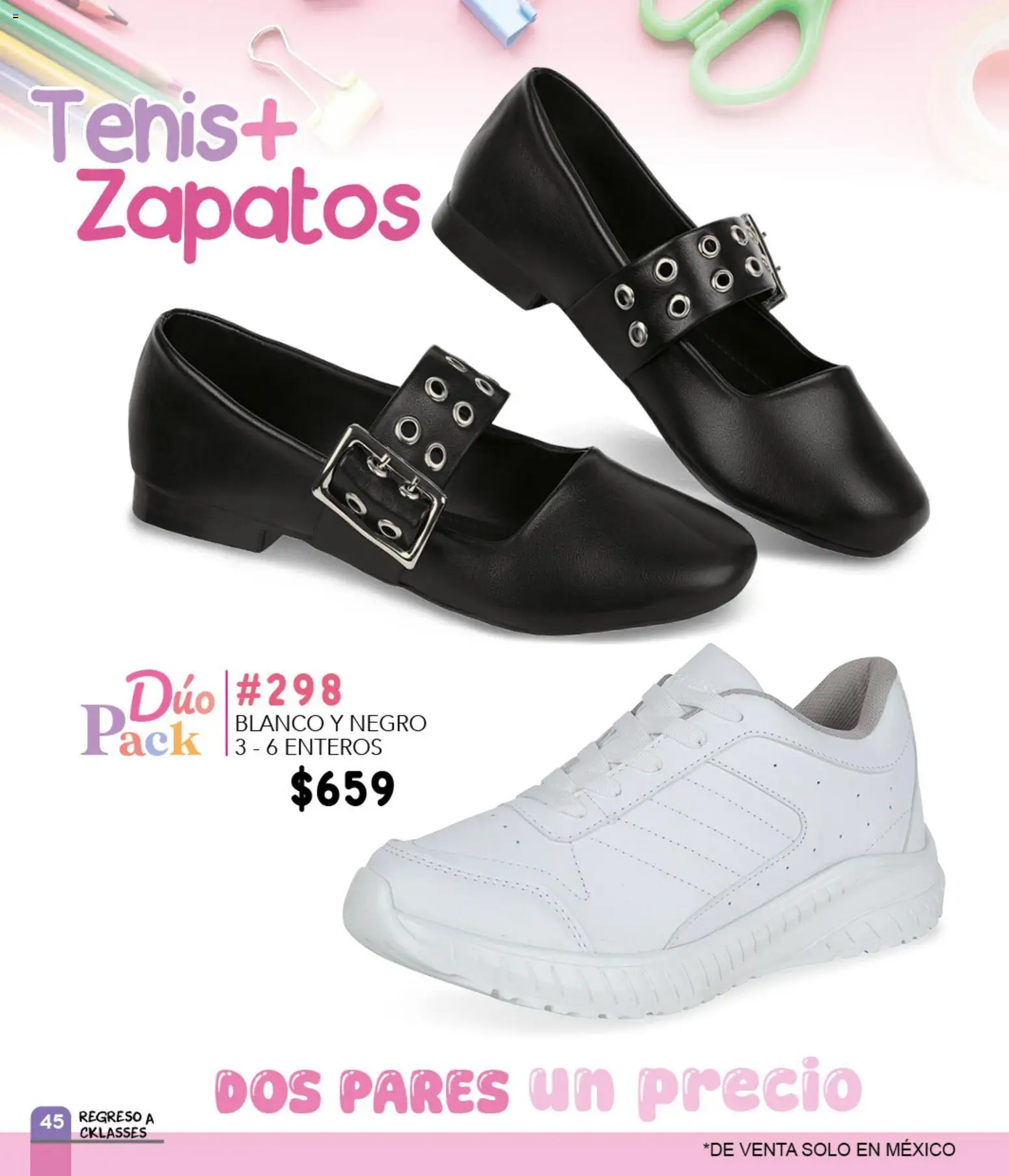 Nuevas ofertas de Cklass válidas en toda la República Mexicana desde el 06.01.2026. ¡Encuentra las mejores ofertas en Cklass catálogo Regreso a clases 2026! | Página: 46 | Productos: Tenis, Zapatos