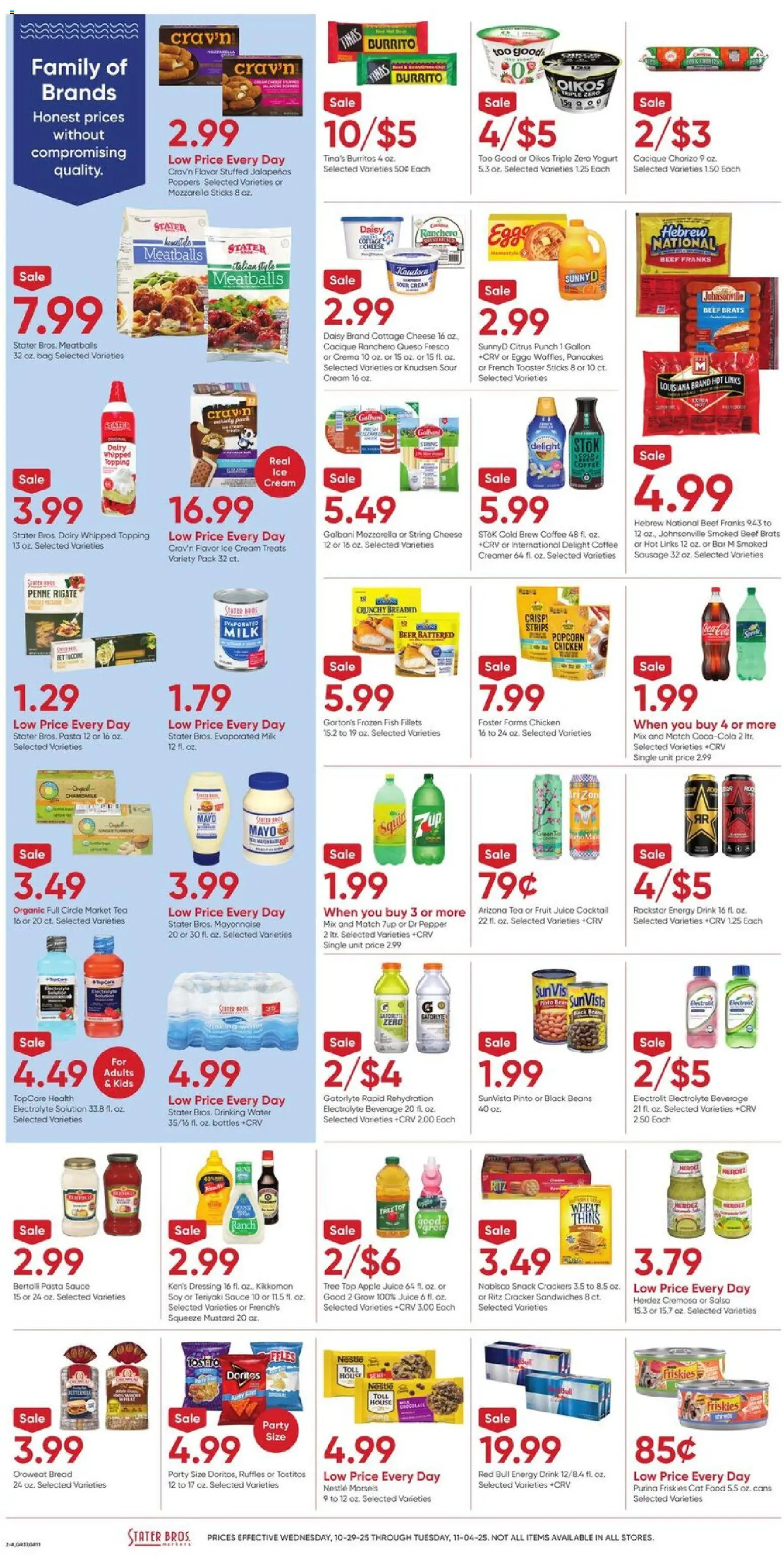 Stater Bros Weekly Ad - valid from 29.10.2025 | Page: 2 | Products: Toaster, Sour cream, Cottage cheese, Mayonnaise