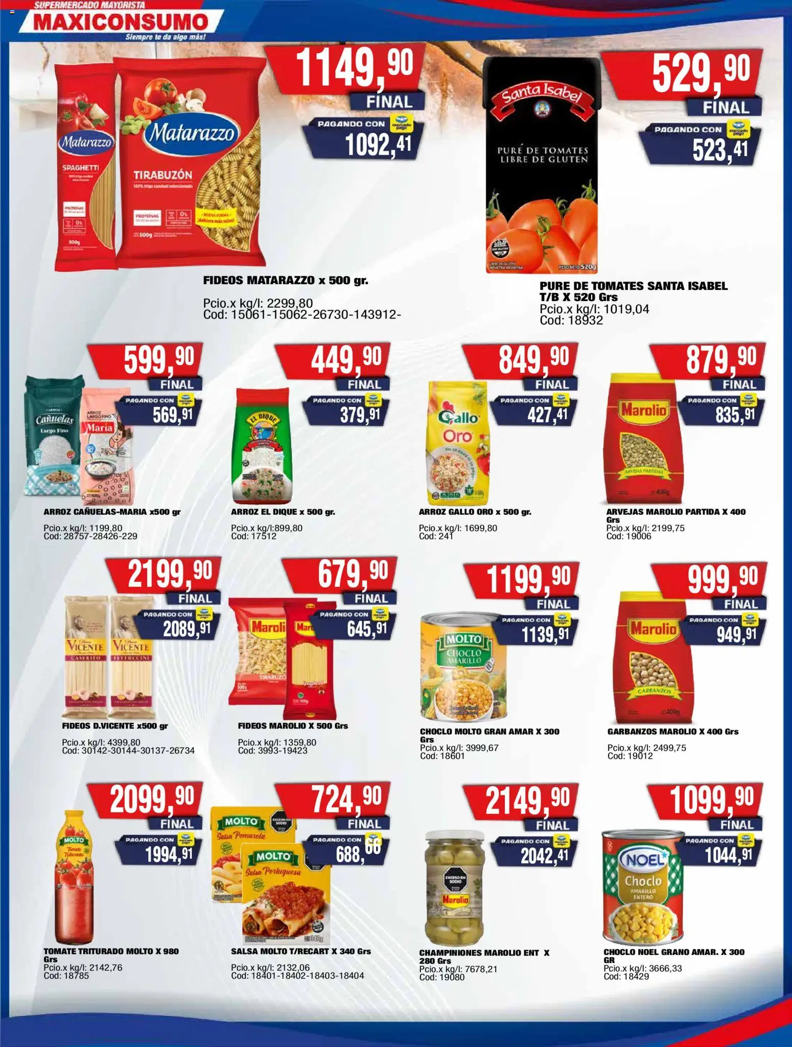 Maxiconsumo ofertas │ válido desde el 13.04.2026 | Página: 4 | Productos: Garbanzos, Tomate, Tomates, Arroz