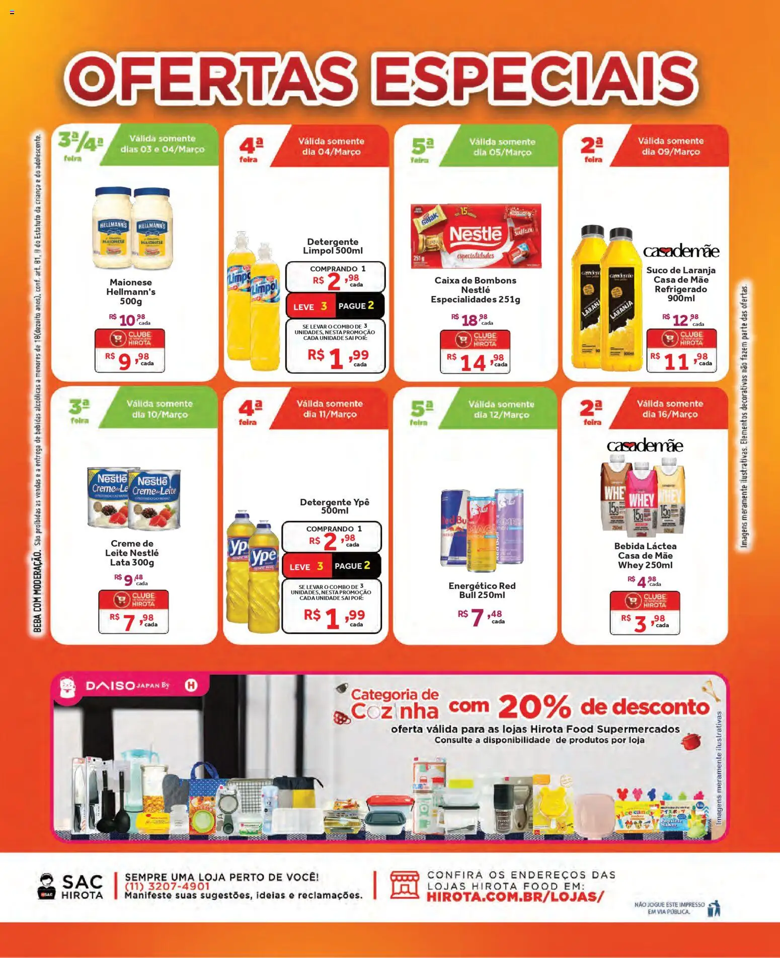 Hirota Food Folheto - válido de 04.03.2026 | Página: 6 | Produtos: Caixa, Leite, Suco, Creme de leite