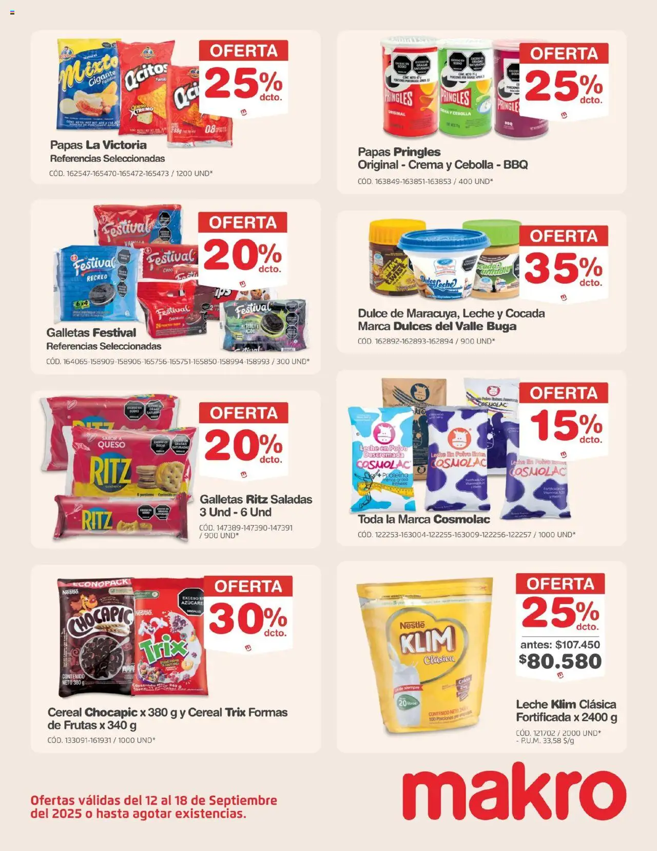 Makro revista - valida desde el 12.09.2025 | Página: 11 | Productos: Leche en polvo, Cebolla, Ruana, Plátano
