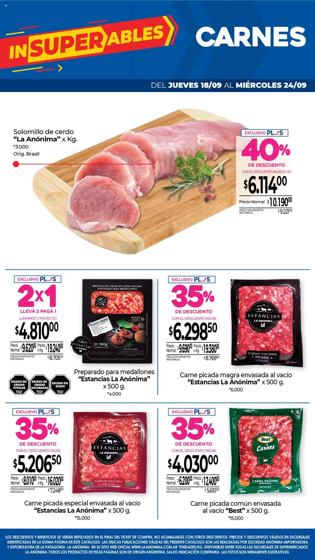La Anonima catálogo │ válido desde el 18.09.2025 | Página: 3 | Productos: Peso, Cerdo