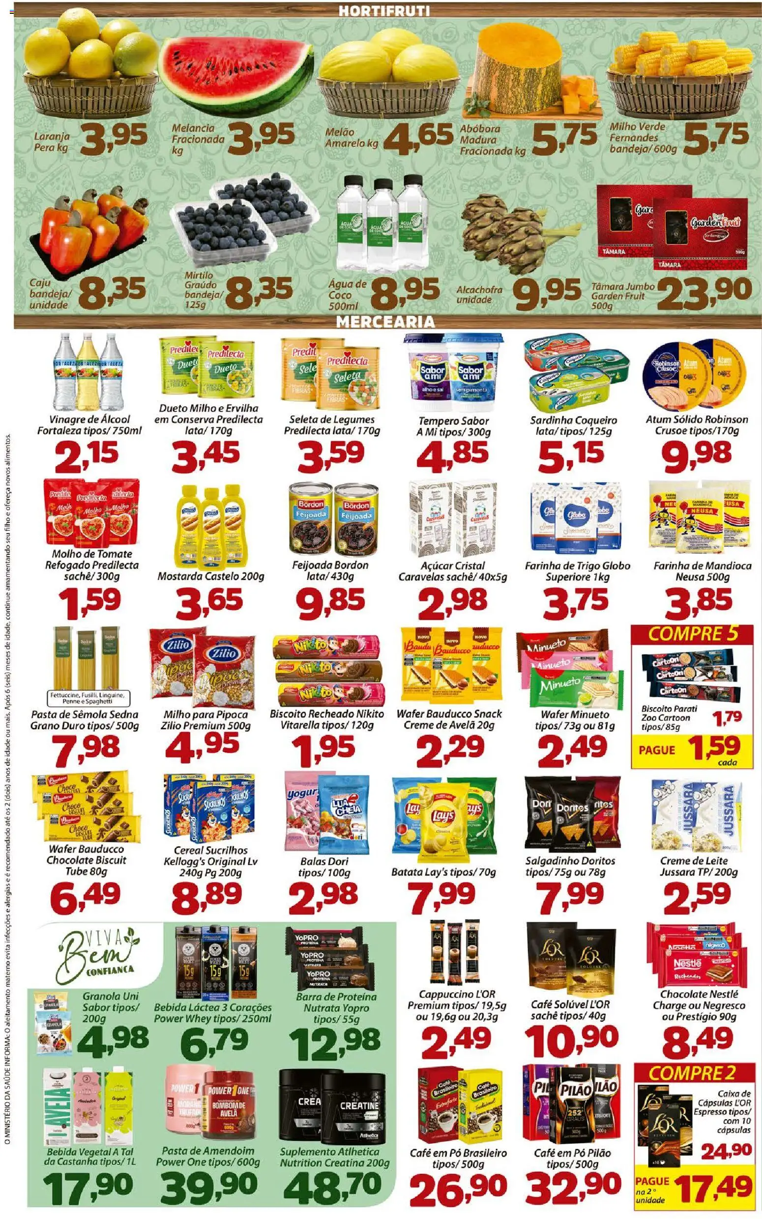 Confiança Folheto - válido de 21.10.2025 | Página: 2 | Produtos: Farinha de trigo, Farinha de mandioca, Caixa, Creme