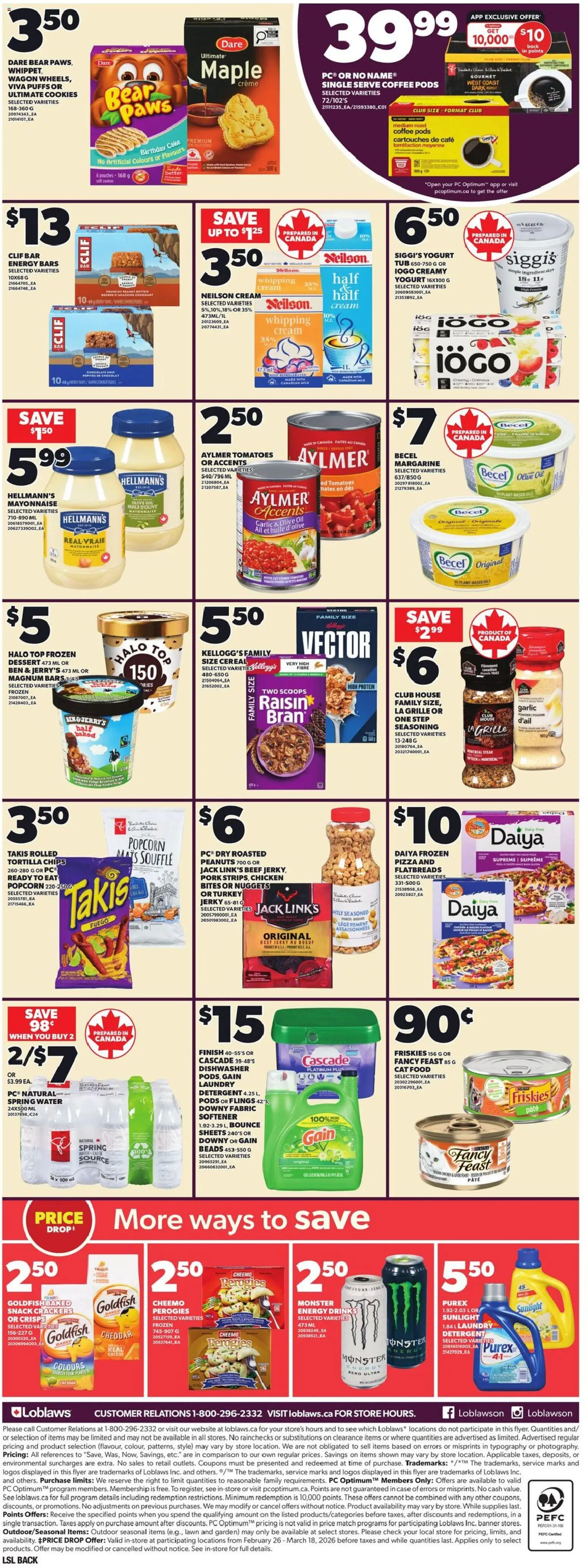 Loblaws flyer valid from 12.03.2026 | Page: 4 | Products: Turkey, Butter, Pork, Tomatoes