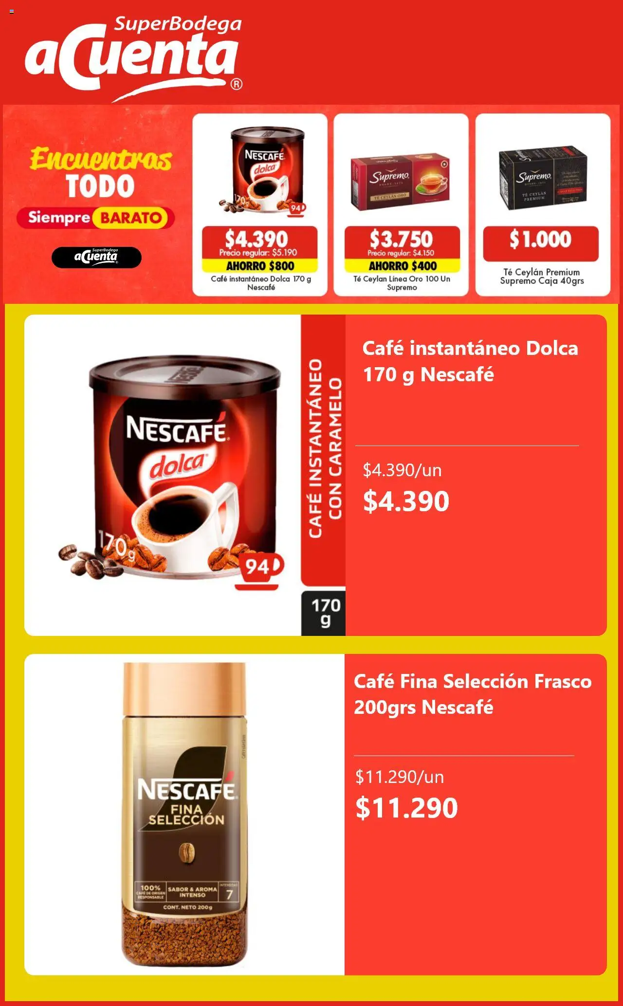 Super Bodega aCuenta ofertas  │ válido desde el 12.08.2025 | Página: 4 | Productos: Frasco, Caja, Café, Té