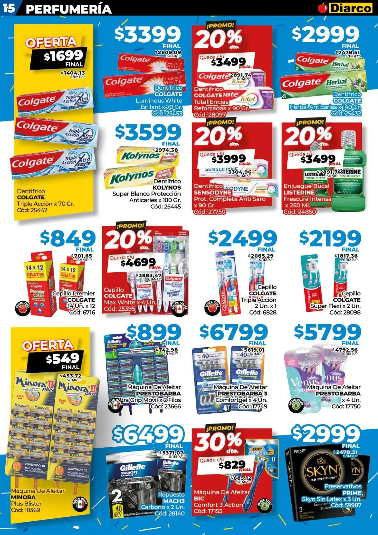 Diarco - Ofertas GBA │ válido desde el 08.09.2025 | Página: 15 | Productos: Movil, Maquina de afeitar, Enjuague bucal, Preservativos