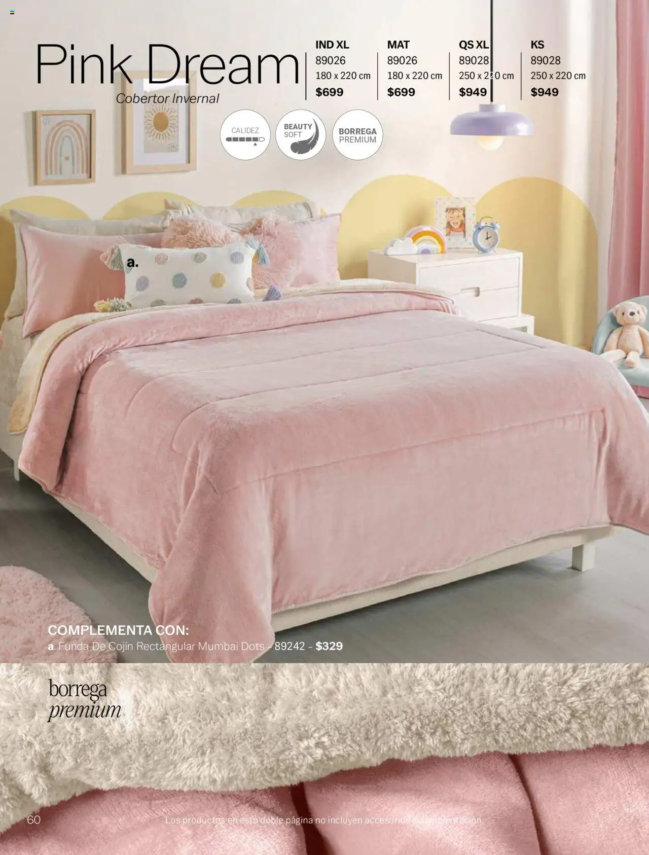 Nuevas ofertas de Vianney válidas en toda la República Mexicana desde el 15.08.2025. ¡Encuentra las mejores ofertas en Vianney - Catálogo Invierno! | Página: 62 | Productos: Cobertor, Funda