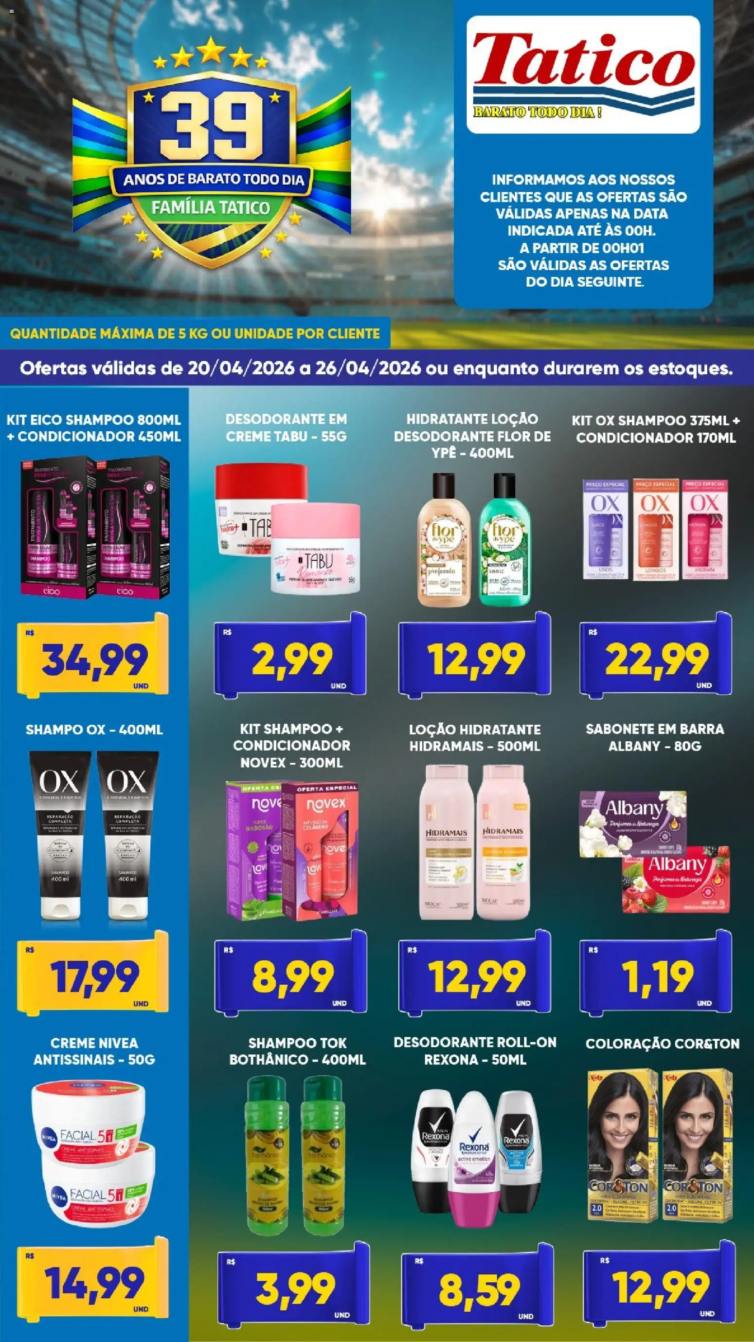 Tatico Folheto - válido de 20.04.2026 | Página: 7 | Produtos: Colágeno, Condicionador, Creme, Rexona
