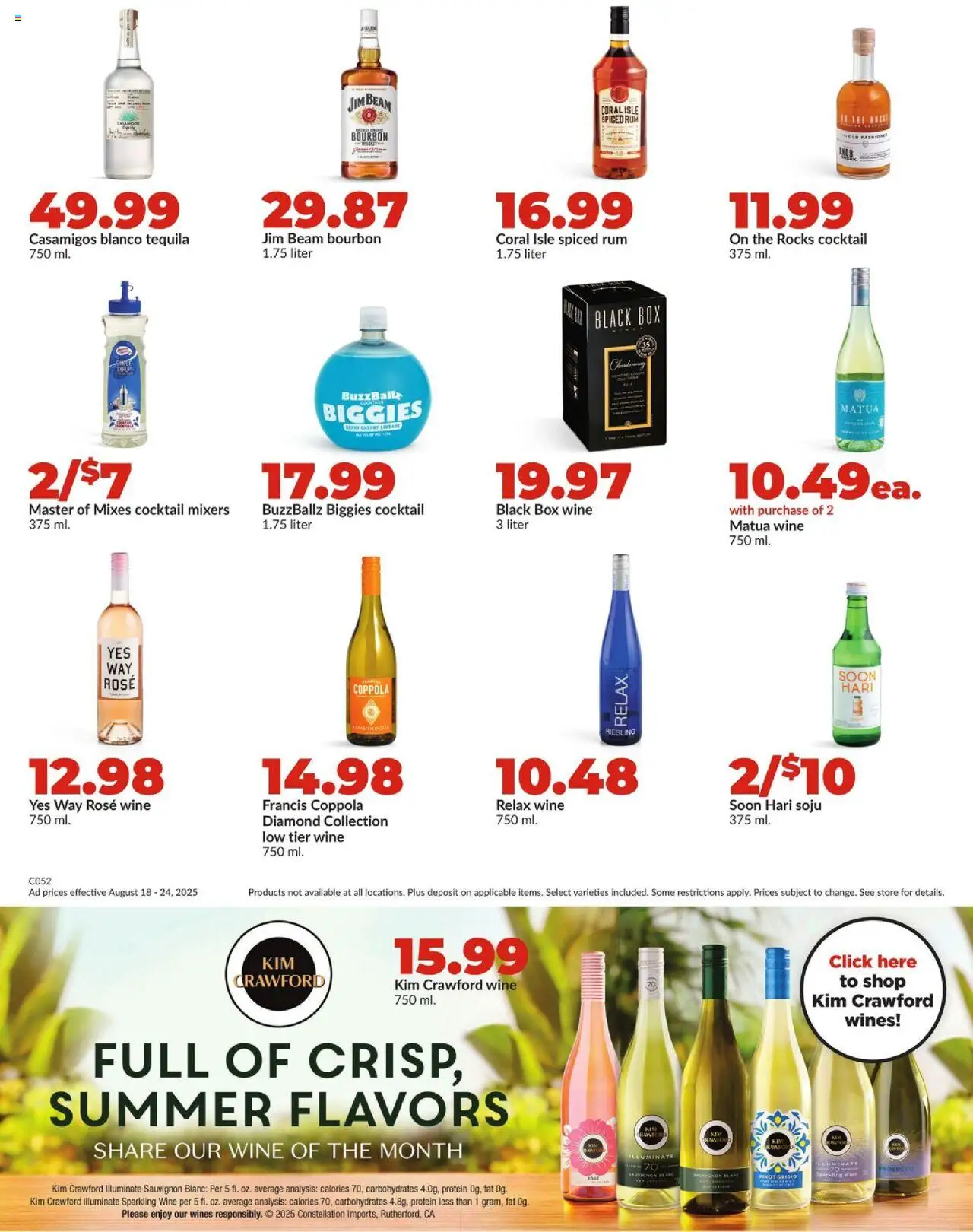 HyVee Weekly Ad - valid from 18.08.2025 | Page: 40 | Products: Box, Wine, Bourbon
