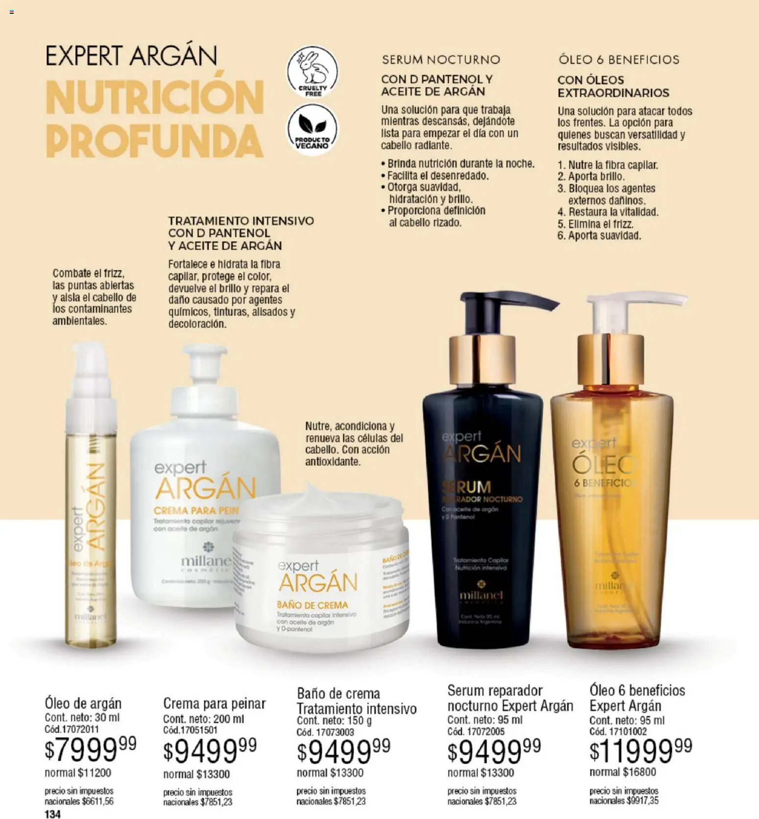 Millanel - Catálogo │ válido desde el 05.01.2026 | Página: 134 | Productos: Baño, Aceite, Baño de crema, Crema