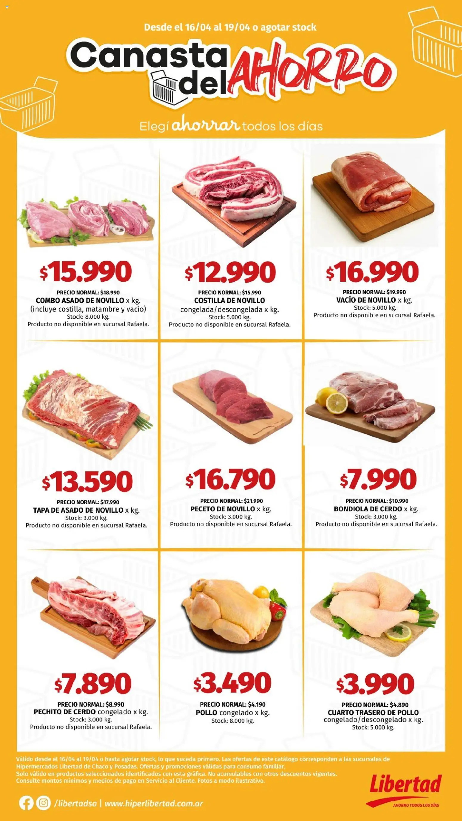 Hipermercado Libertad - CANASTA │ válido desde el 16.04.2026 | Página: 2 | Productos: Pollo, Cerdo, Canasta