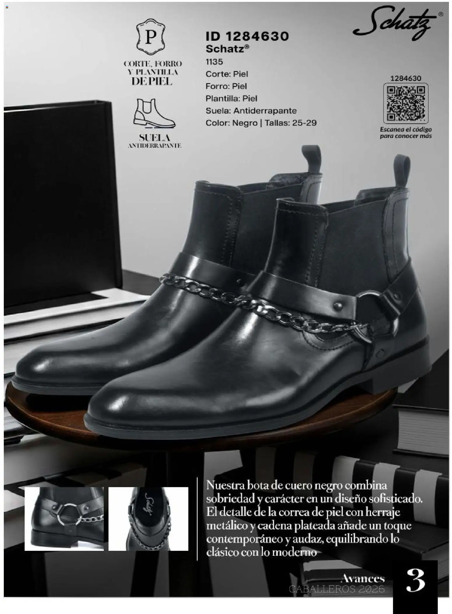 Nuevas ofertas de Price Shoes válidas en toda la República Mexicana desde el 15.11.2025. ¡Encuentra las mejores ofertas en Price Shoes catálogo Avances Caballeros 2026! | Página: 3 | Productos: Cadena