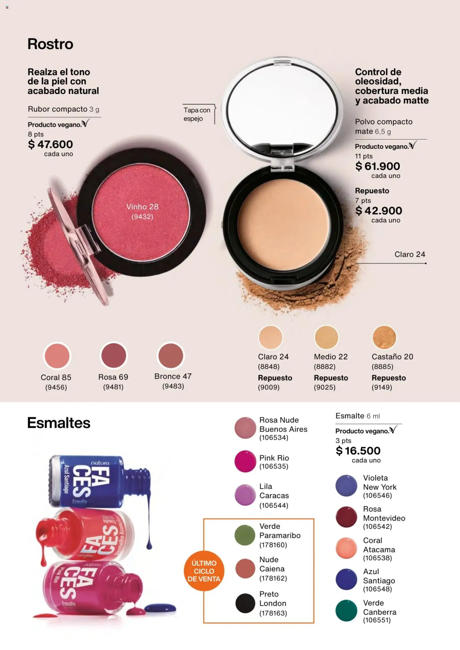 Natura revista - valida desde el 02.01.2026 | Página: 73 | Productos: Polvo compacto, Rubor, Espejo, Polvo