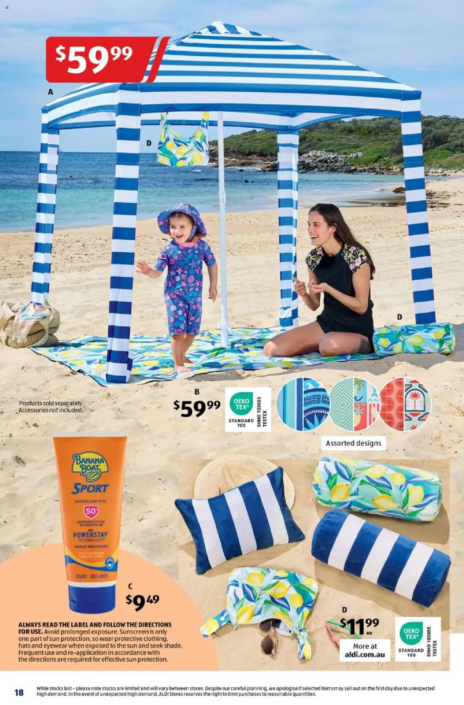 Aldi catalogue - valid from 19.11.2025 | Page: 18 | Products: Sunscreen, Accessories