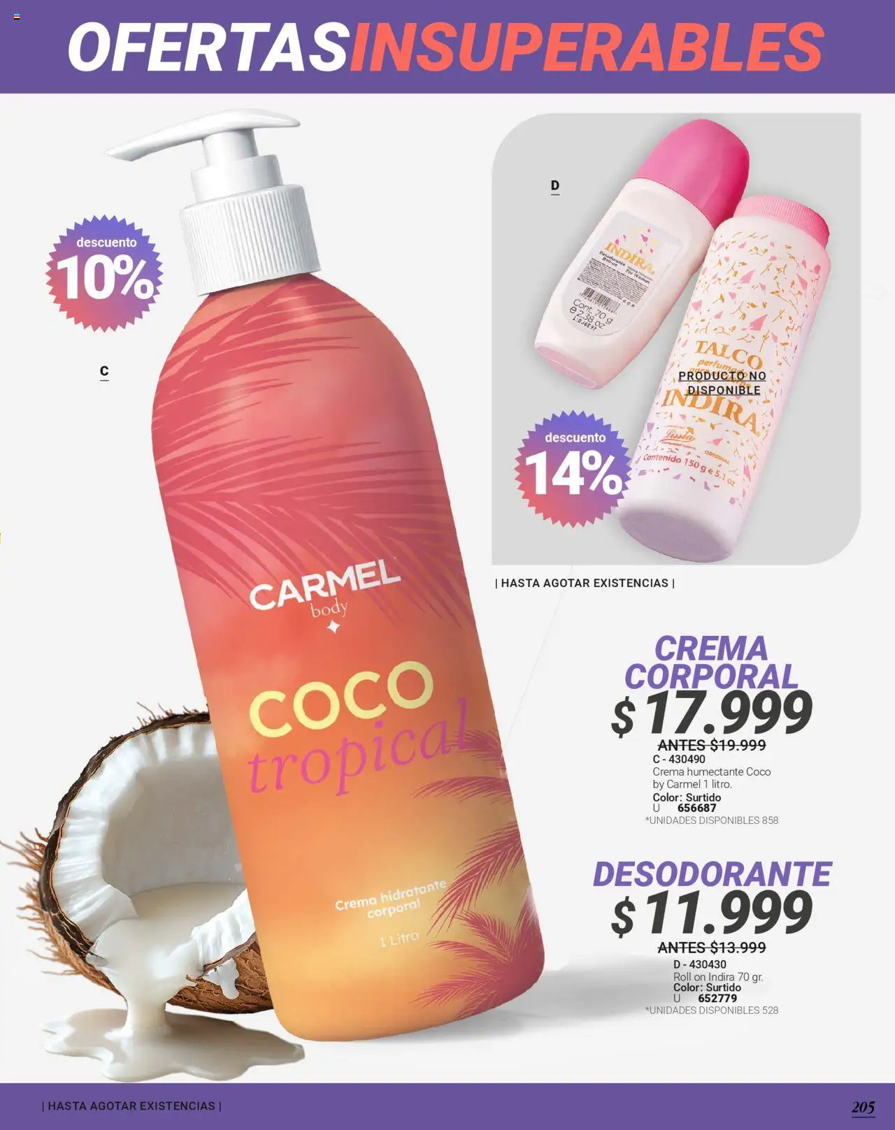 Carmel revista - valida desde el 28.07.2025 | Página: 207 | Productos: Crema, Body, Coco, Desodorante