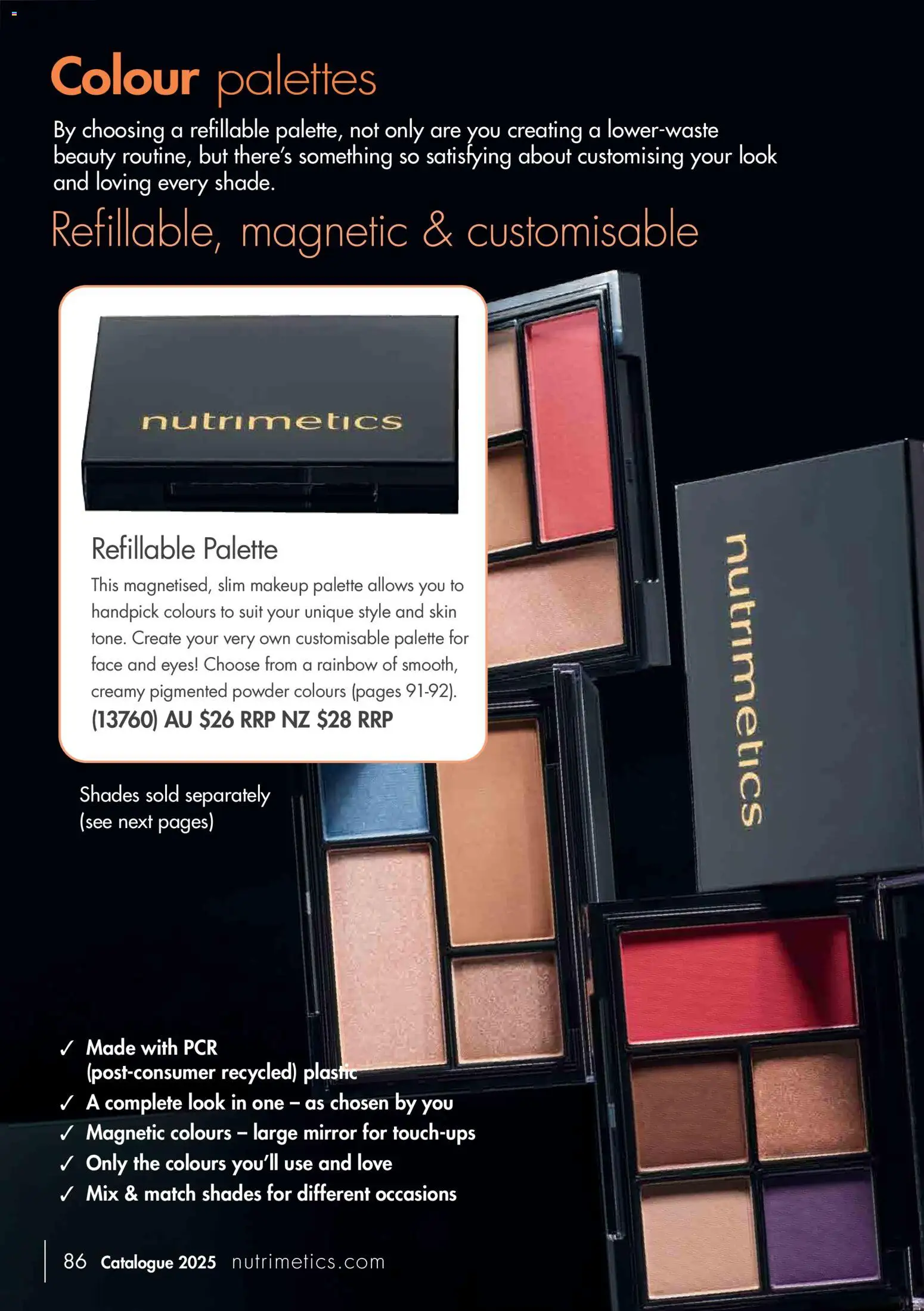 Nutrimetics catalogue - valid from 01.01.2026 | Page: 86 | Products: Mirror, Powder, Makeup, Suit