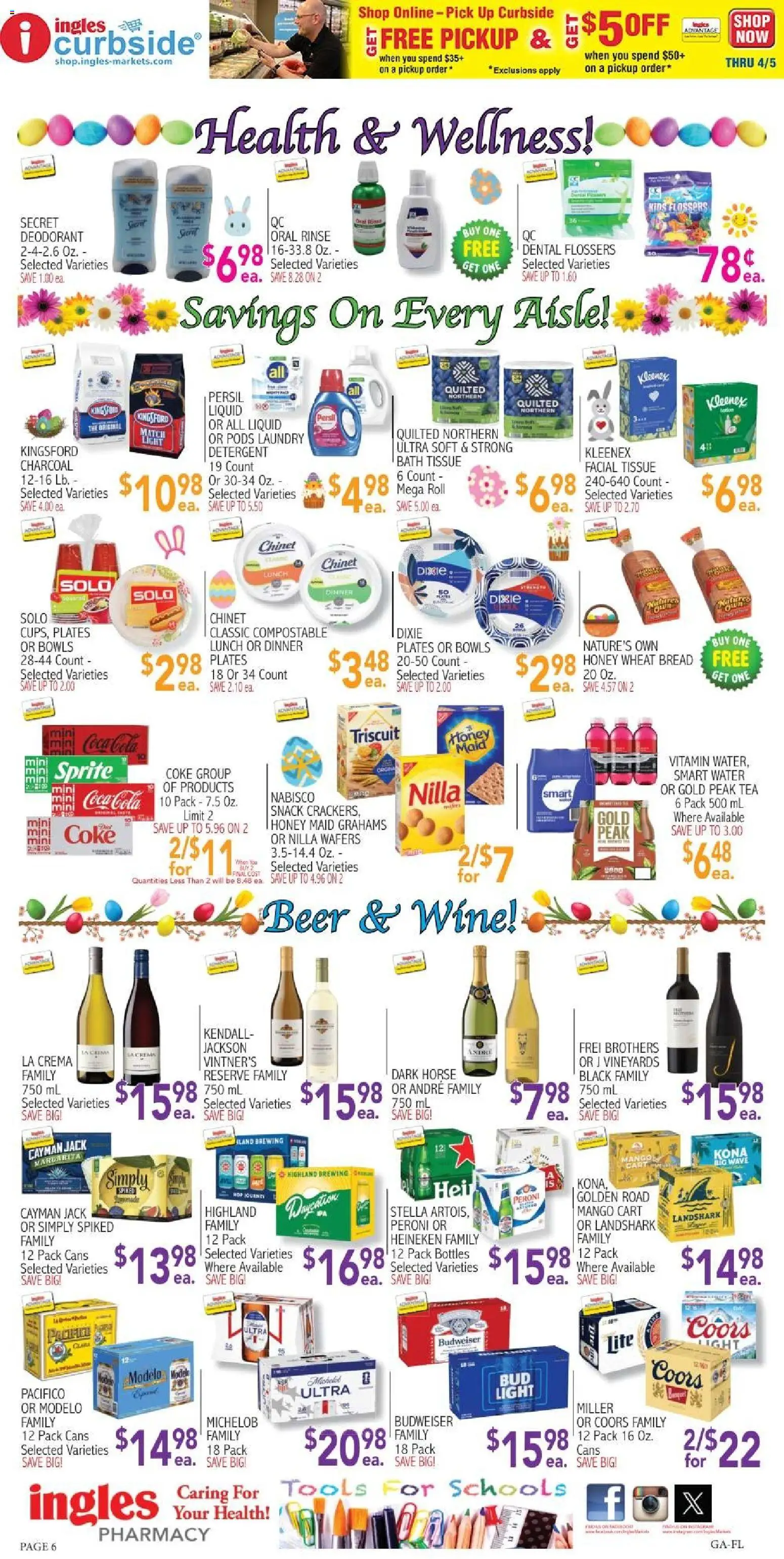 Ingles - Weekly flyer - valid from 08.04.2026 | Page: 6 | Products: Bread, Wine, Detergent, Water