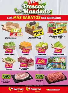 Vista previa de Soriana - Frescos del Mandado Mercado: Saltillo y Torreón, nuevo folleto de la tienda, válido en México a partir del 27.01.2026