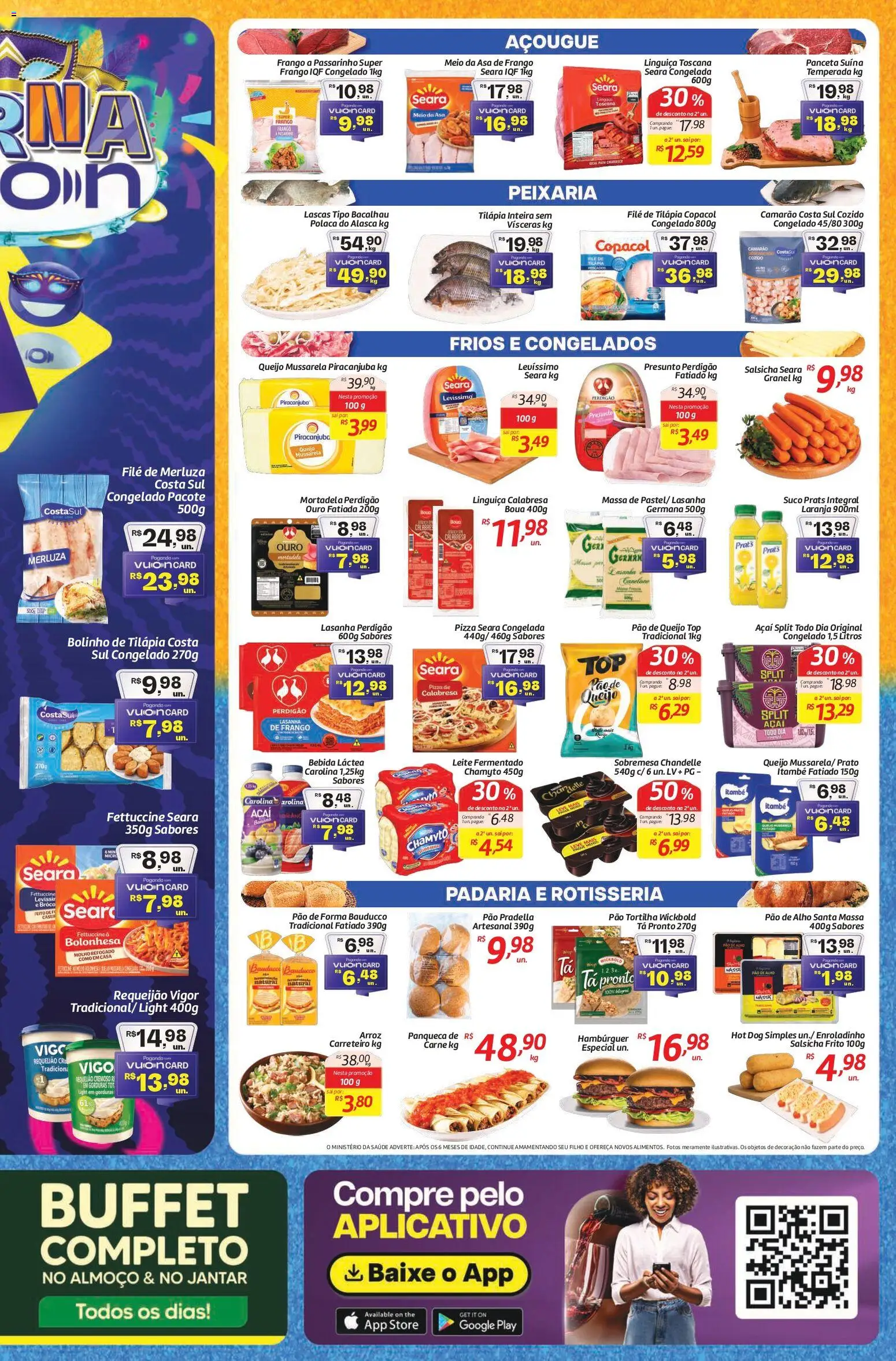 Comper Folheto - válido de 16.02.2026 | Página: 3 | Produtos: Pao de alho, Salsicha, Asa de frango, Lasanha