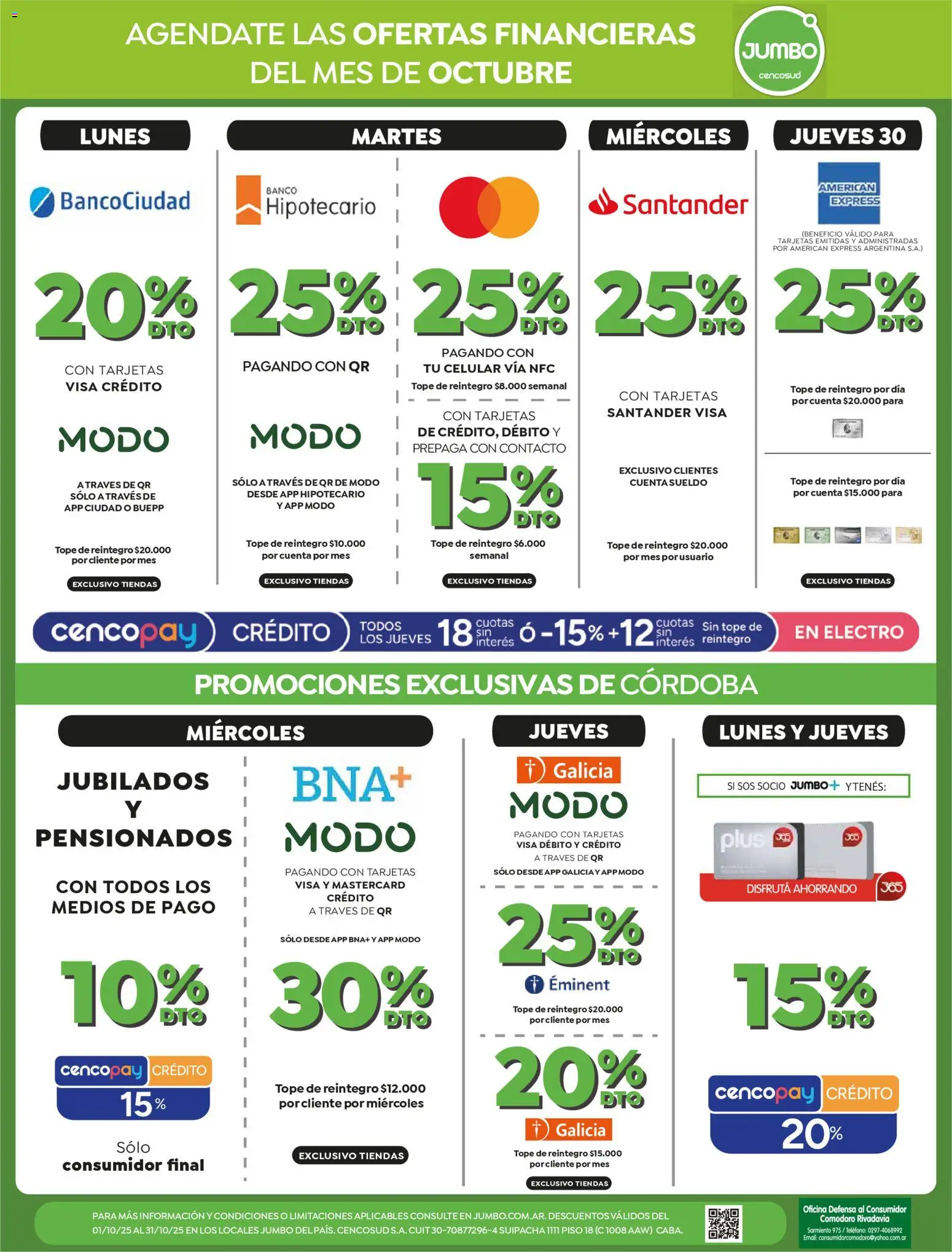 Jumbo - Ofertas | Córdoba │ válido desde el 24.10.2025 | Página: 8 | Productos: Teléfono, Banco