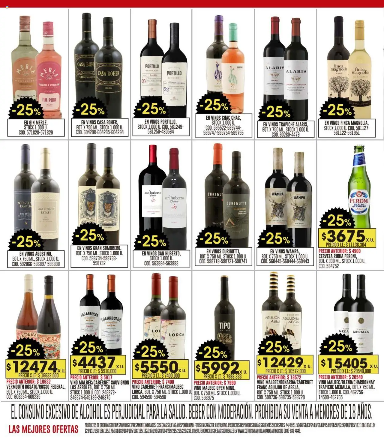 Coto ofertas │ válido desde el 04.08.2025 | Página: 14 | Productos: Medalla, Gin, Vino, Cerveza