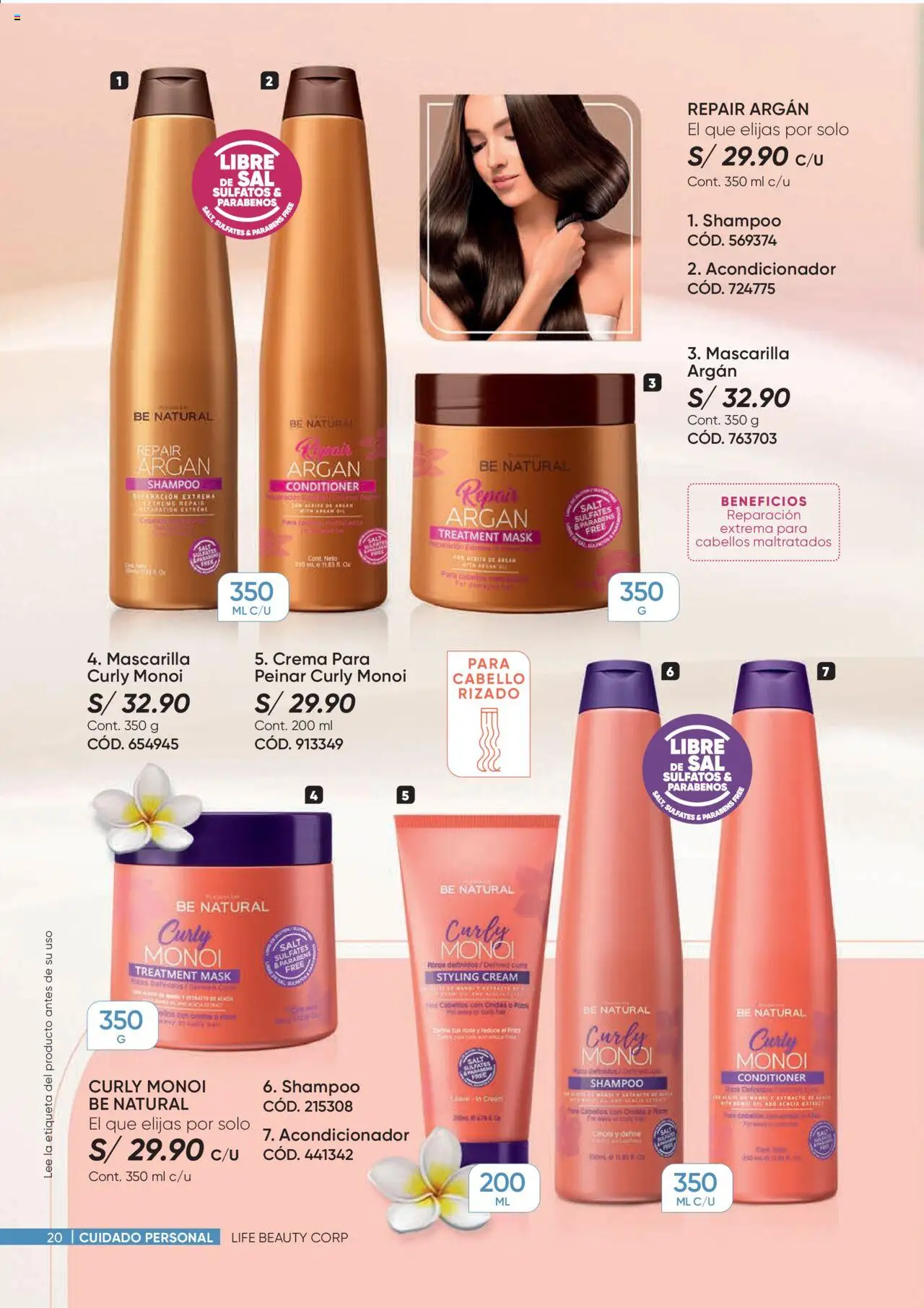 Catálogo Azzorti válido desde 28.07.2025 | Página: 20 | Productos: Shampoo, Acondicionador, Aceite, Crema