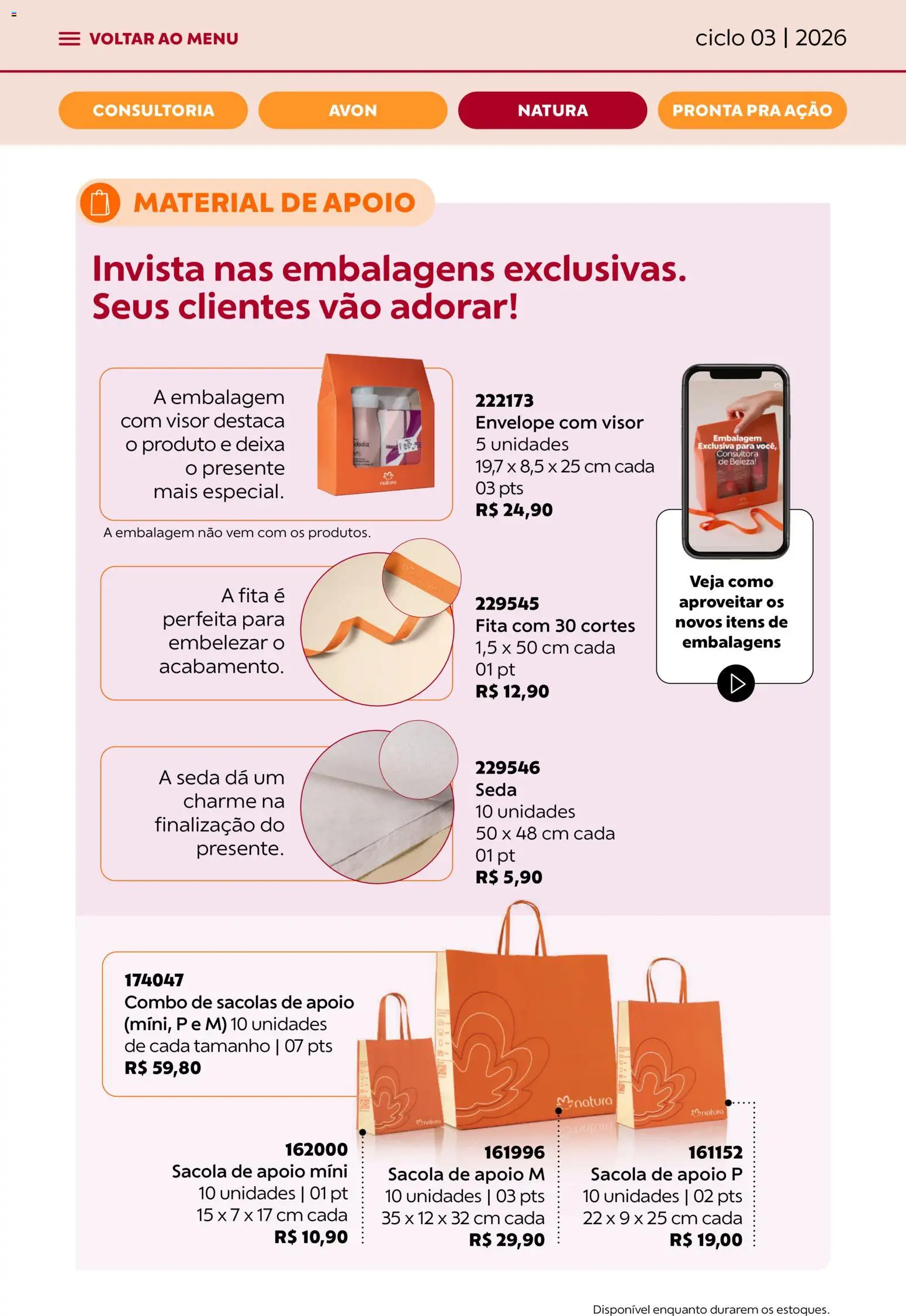 Avon Folheto - válido de 15.01.2026 | Página: 44 | Produtos: Envelope, Fita